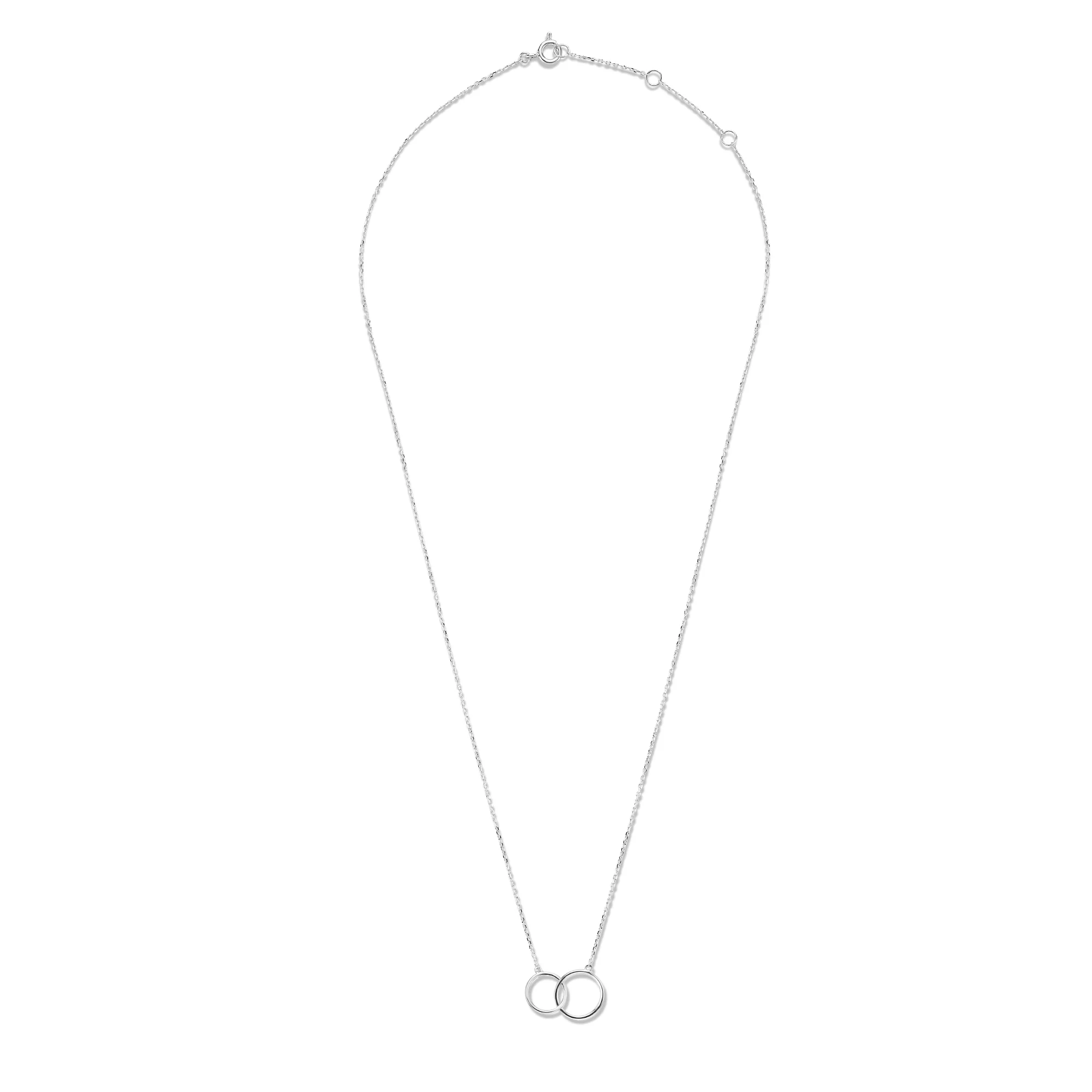 Isabel Bernard Saint Germain Loulou 14 Carat White Golden NecklacewithRingetjes IB340069 - Image 6