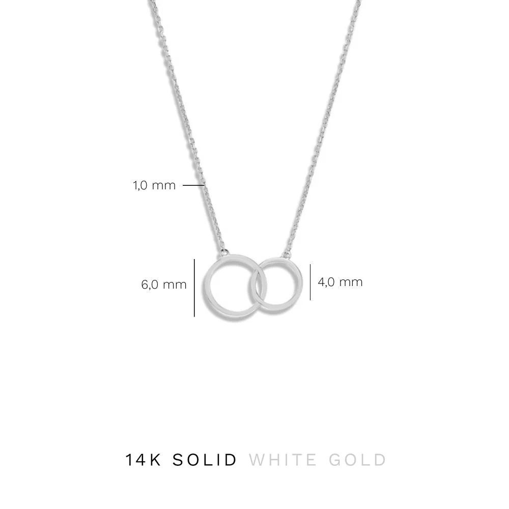 Isabel Bernard Saint Germain Loulou 14 Carat White Golden NecklacewithRingetjes IB340069 - Image 8