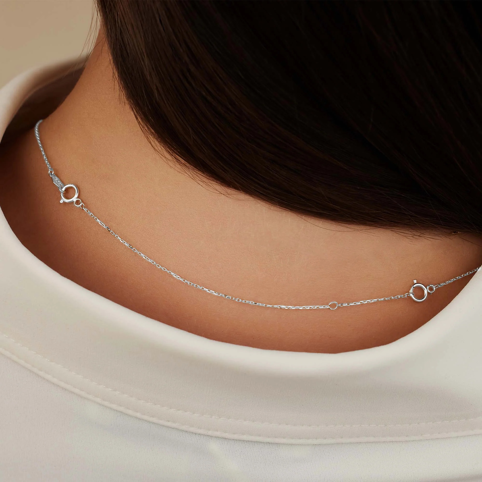 Isabel Bernard Saint Germain Nicole 14 Carat Whitegold Necklace Verlengstuk IB340129 - Image 2