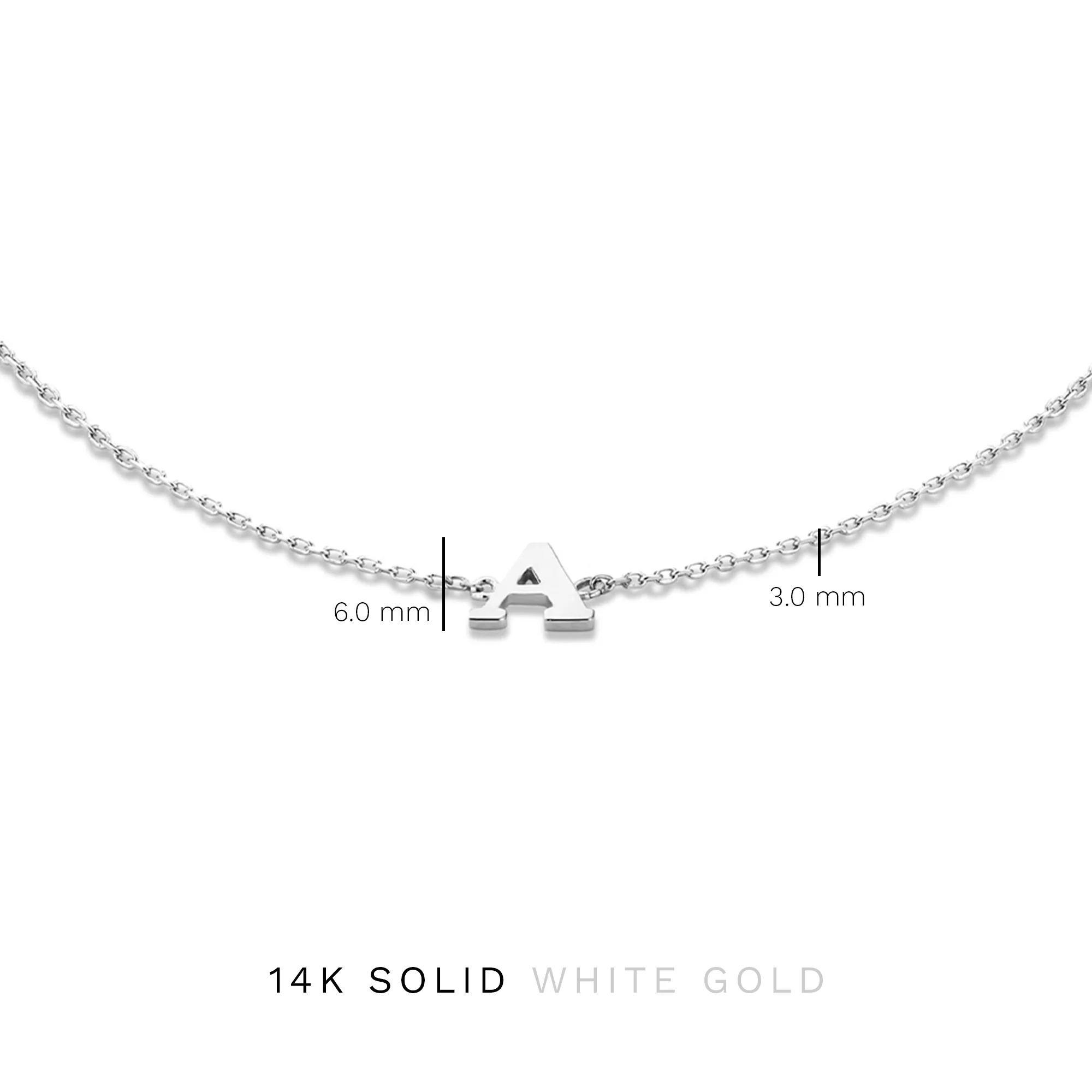Isabel Bernard Saint Germain Rachel 14 Carat Whitegold Initial Bracelet IB320041-Z - Image 7