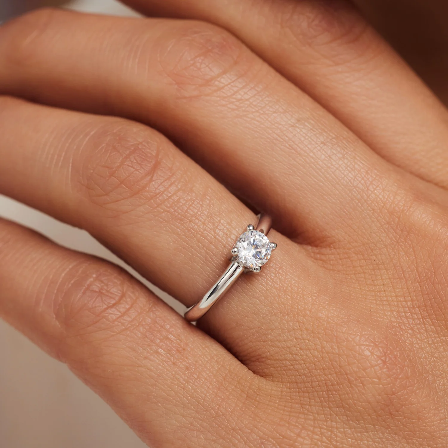 Isabel Bernard Saint Germain Soleil 14 Carat Whitegold Ring IB330072-50 (size: 50) - Image 2
