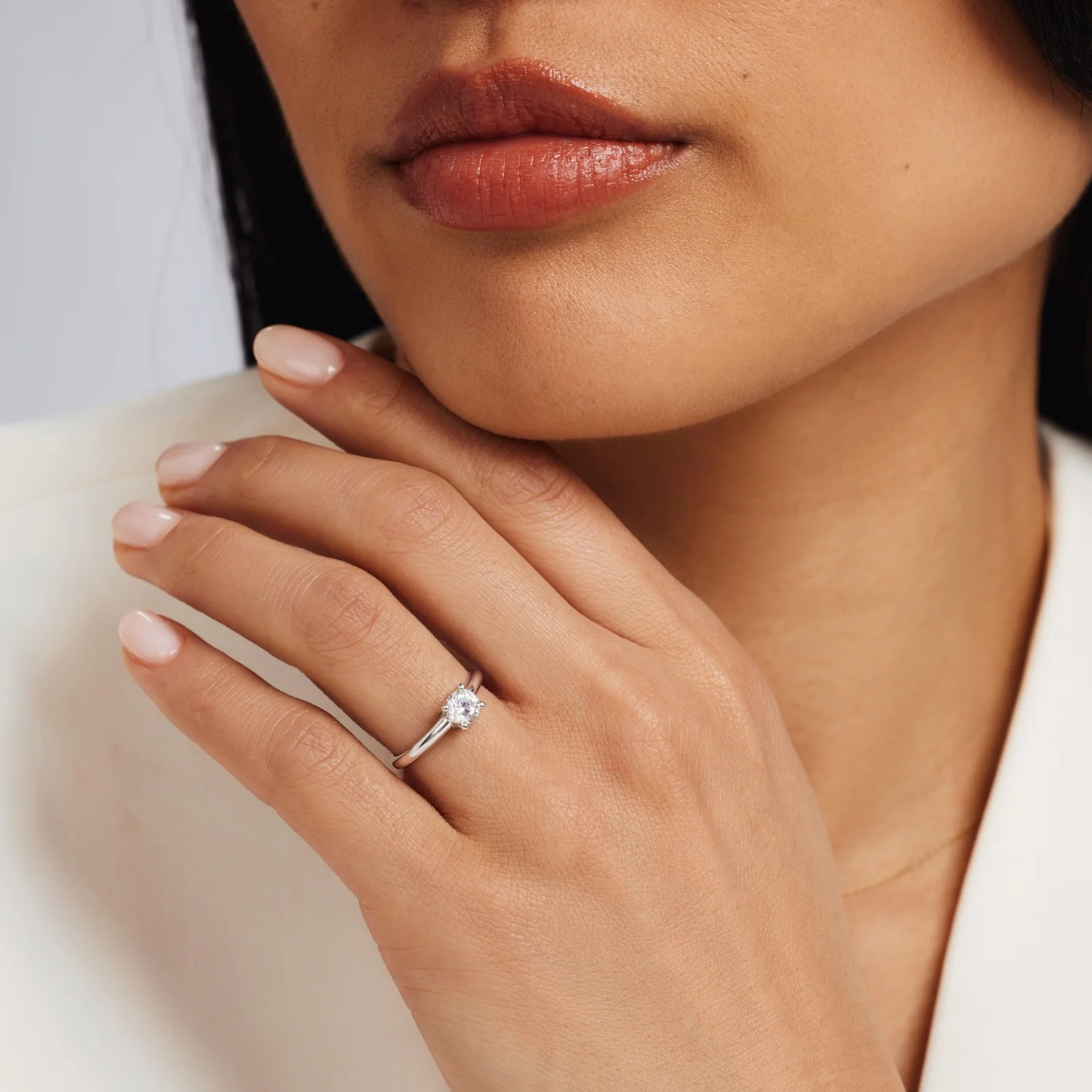Isabel Bernard Saint Germain Soleil 14 Carat Whitegold Ring IB330072-50 (size: 50) - Image 3
