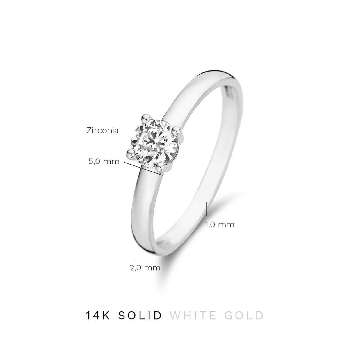 Isabel Bernard Saint Germain Soleil 14 Carat Whitegold Ring IB330072-50 (size: 50) - Image 6