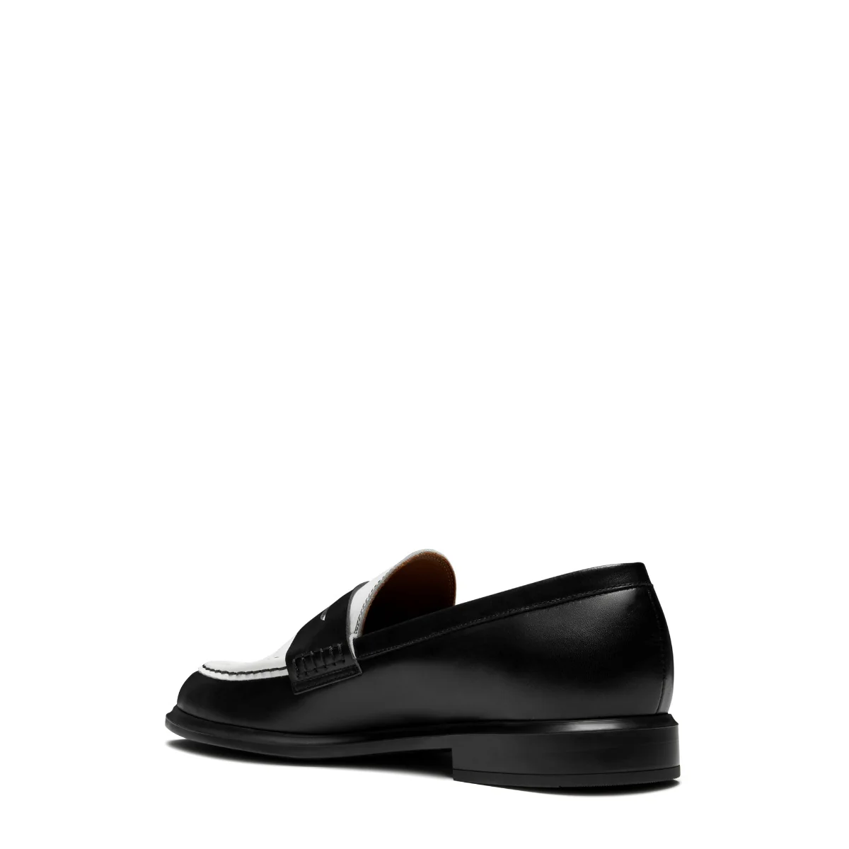 Vendôme Blandine Black and White Calfskin Leather Loafers IB51015-10176-37 - Image 5