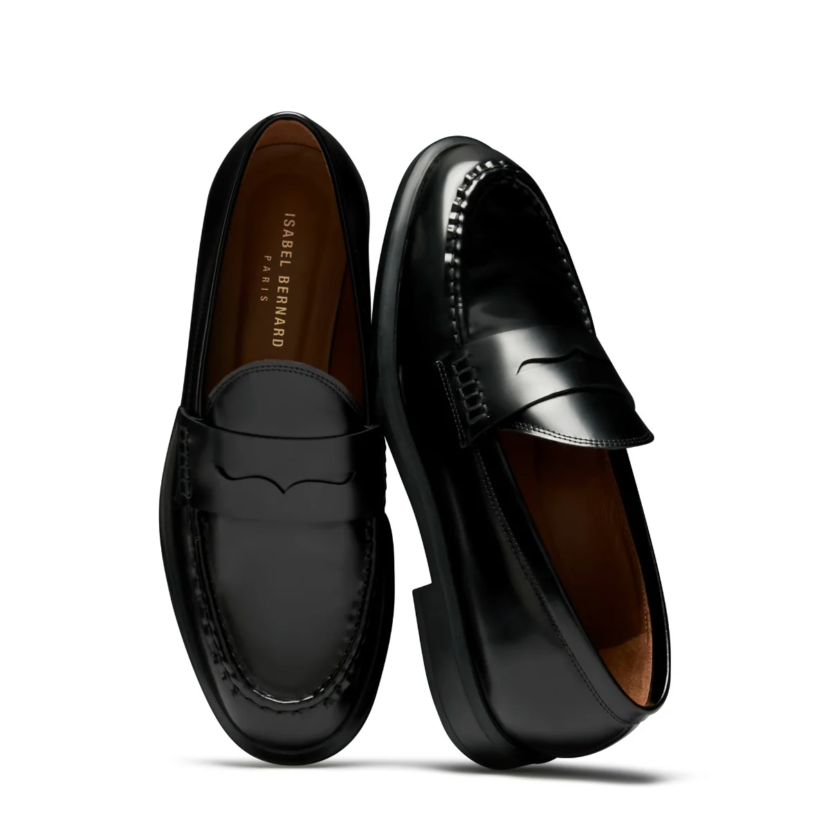 Isabel Bernard Vendôme Blandine black spazzolato leather loafers IB51015-601-37 - Image 9