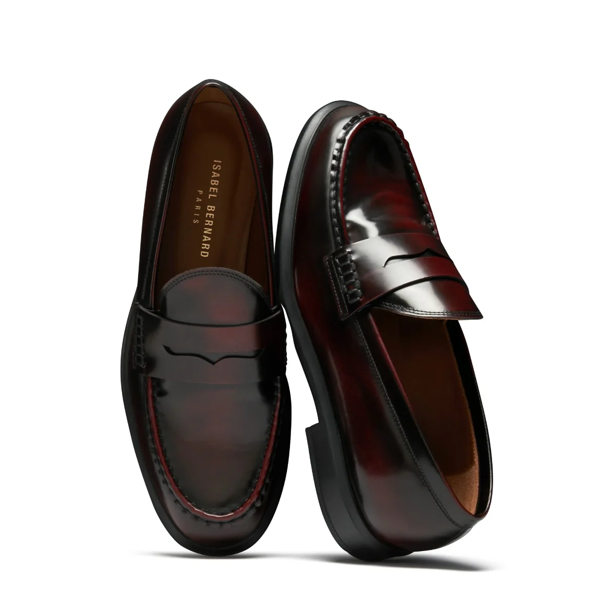 Isabel Bernard Vendôme Blandine Bordeaux Spazzolato Leather Loafers IB51015-652-39 - Image 9