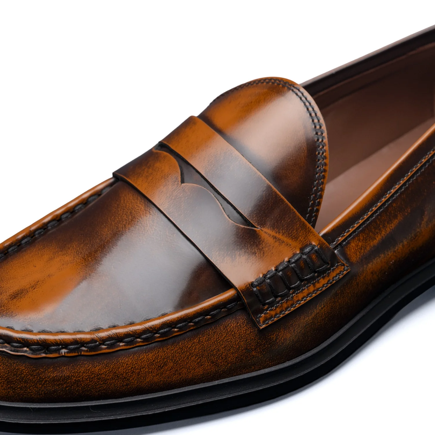 Isabel Bernard Vendôme Blandine cognac spazzolato leather loafers IB51015-636-35 - Image 8