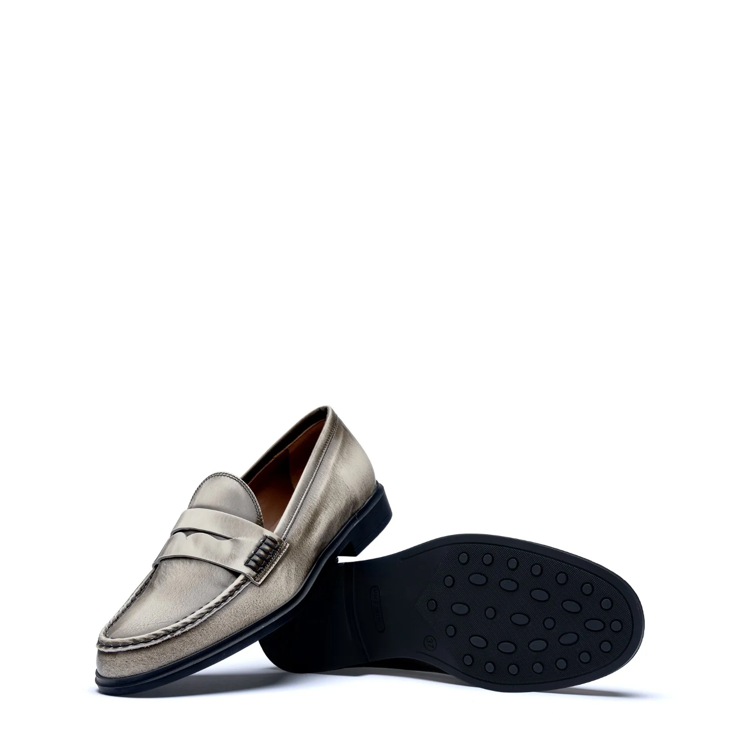 Isabel Bernard Vendôme Blandine cream spazzolato leather loafers IB51015-638-39 - Image 6