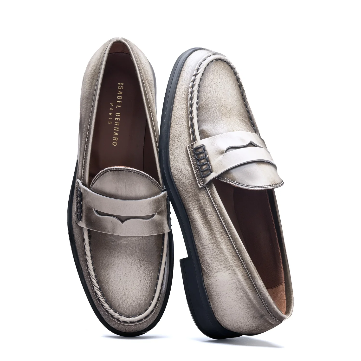 Isabel Bernard Vendôme Blandine cream spazzolato leather loafers IB51015-638-39 - Image 7