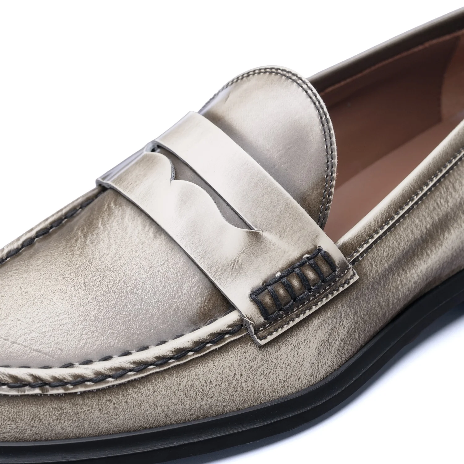 Isabel Bernard Vendôme Blandine cream spazzolato leather loafers IB51015-638-39 - Image 9