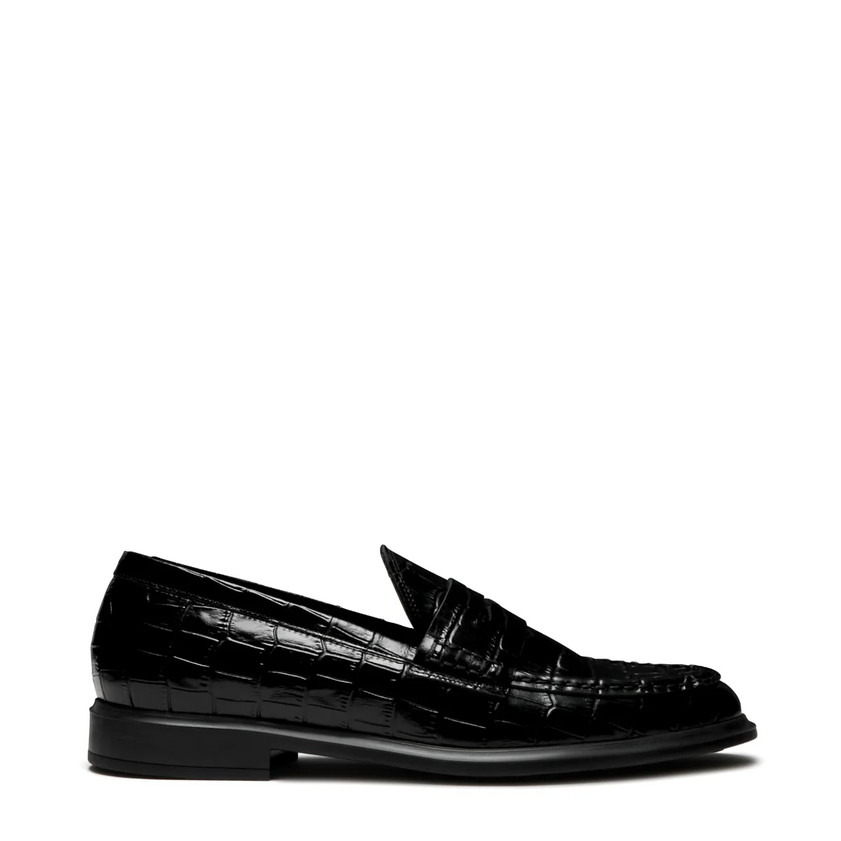 Isabel Bernard Vendôme Blandine croco black calfskin leather loafers IB51015-201-38 - Image 3