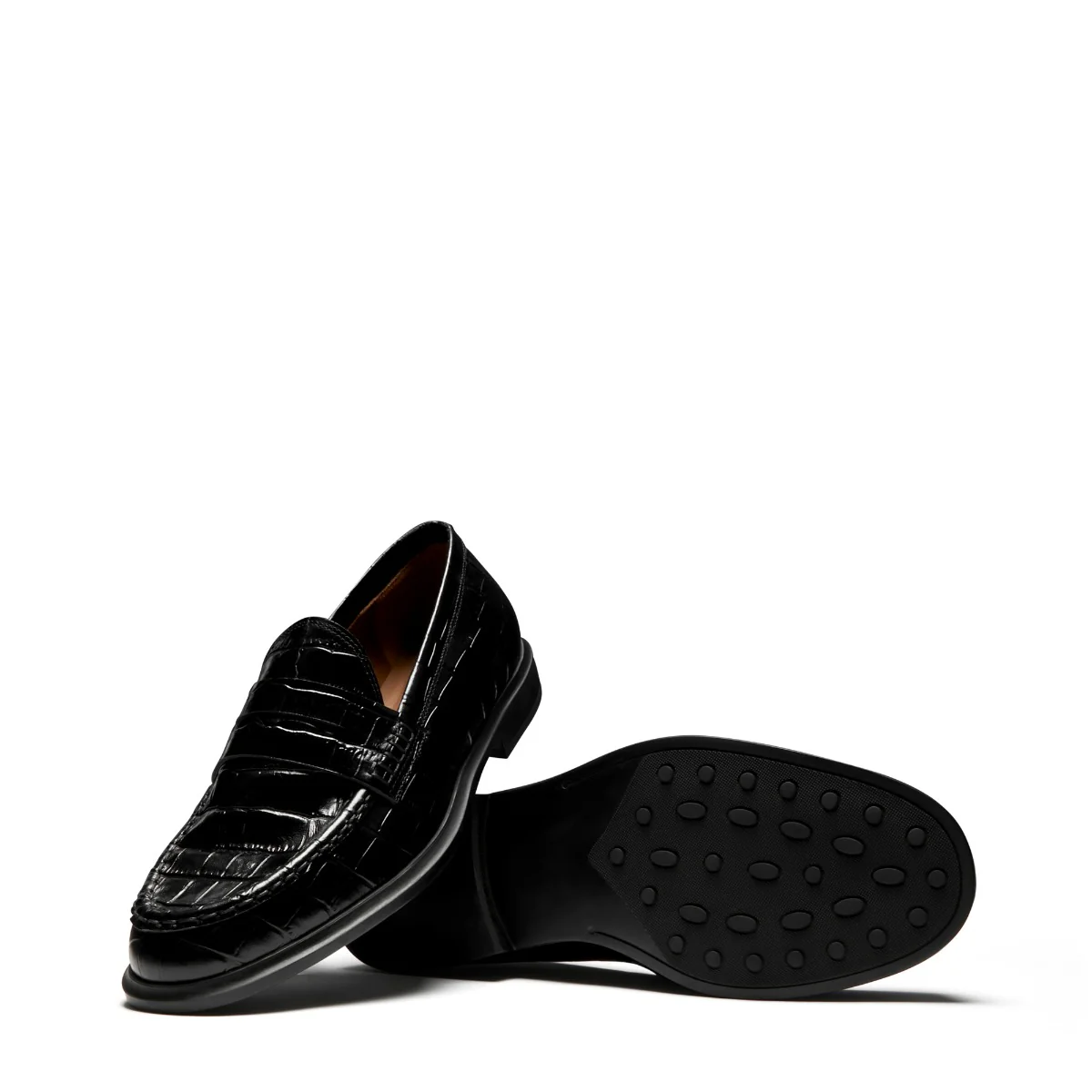 Isabel Bernard Vendôme Blandine croco black calfskin leather loafers IB51015-201-38 - Image 6