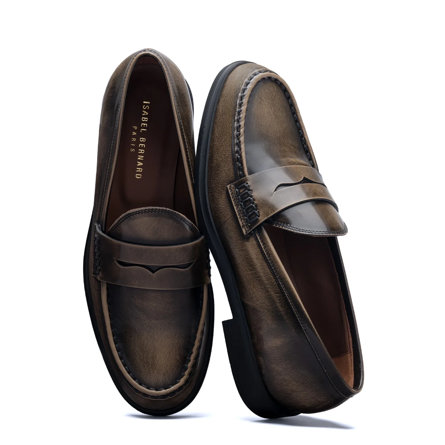 Isabel Bernard Vendôme Blandine mocha spazzolato leather loafers IB51015-639-36 - Image 7