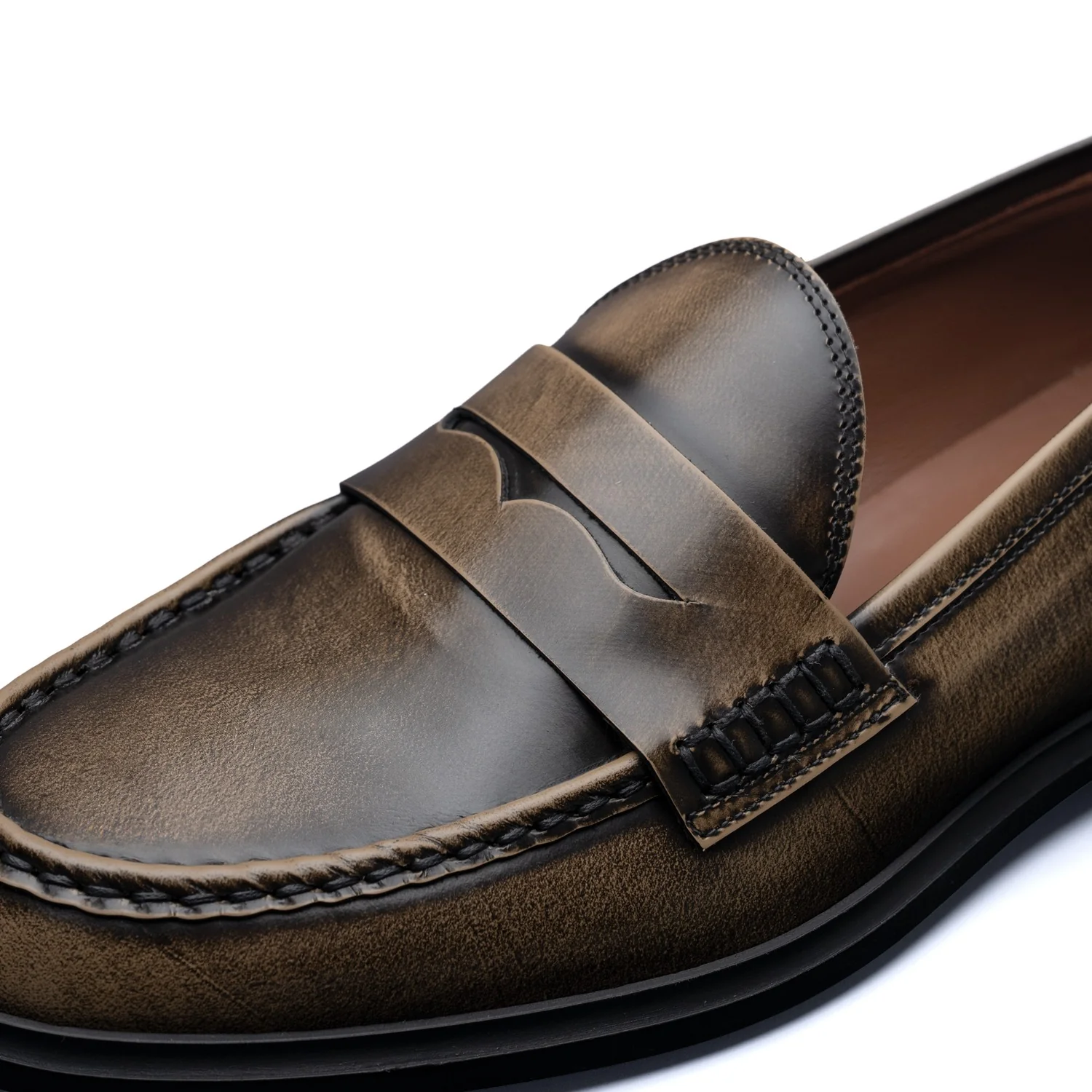 Isabel Bernard Vendôme Blandine mocha spazzolato leather loafers IB51015-639-36 - Image 9