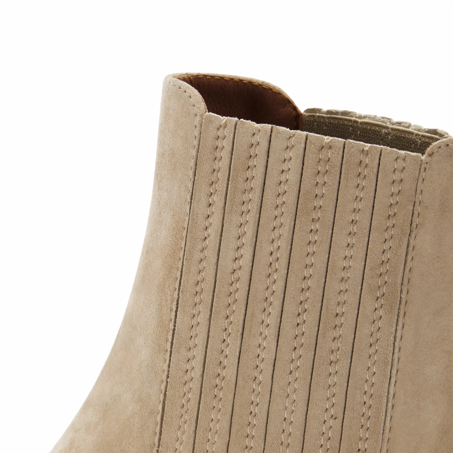 Isabel Bernard Vendôme Chey Beige Suède Chelsea Boots IB53000SS-174-37 - Image 8