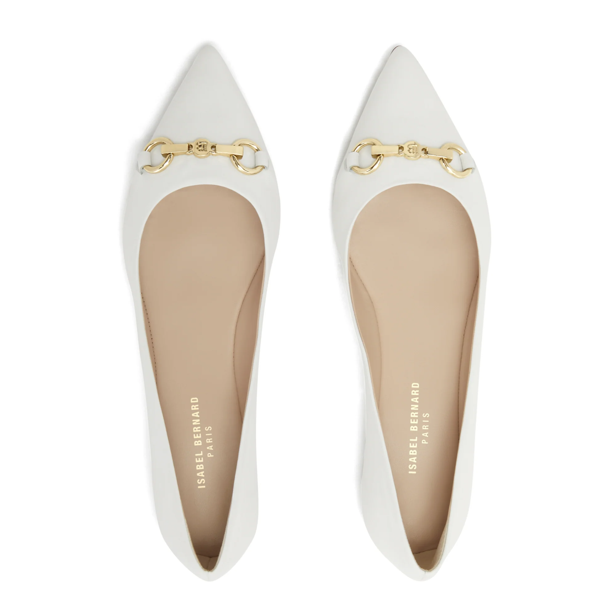 Isabel Bernard Vendôme Elita White Leather Bellerinas made of Calfskin IB51002-00-42 - Image 8