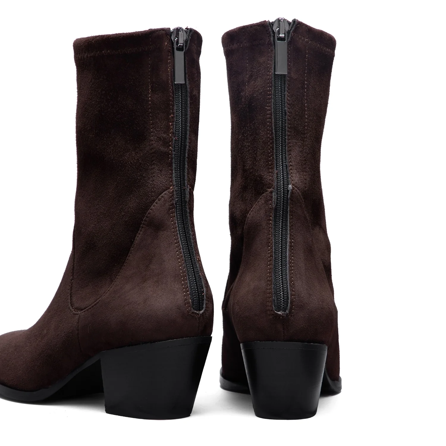 Isabel Bernard Vendôme Estelle Brown Stretch Suede Boots IB53013-130-38 - Image 5