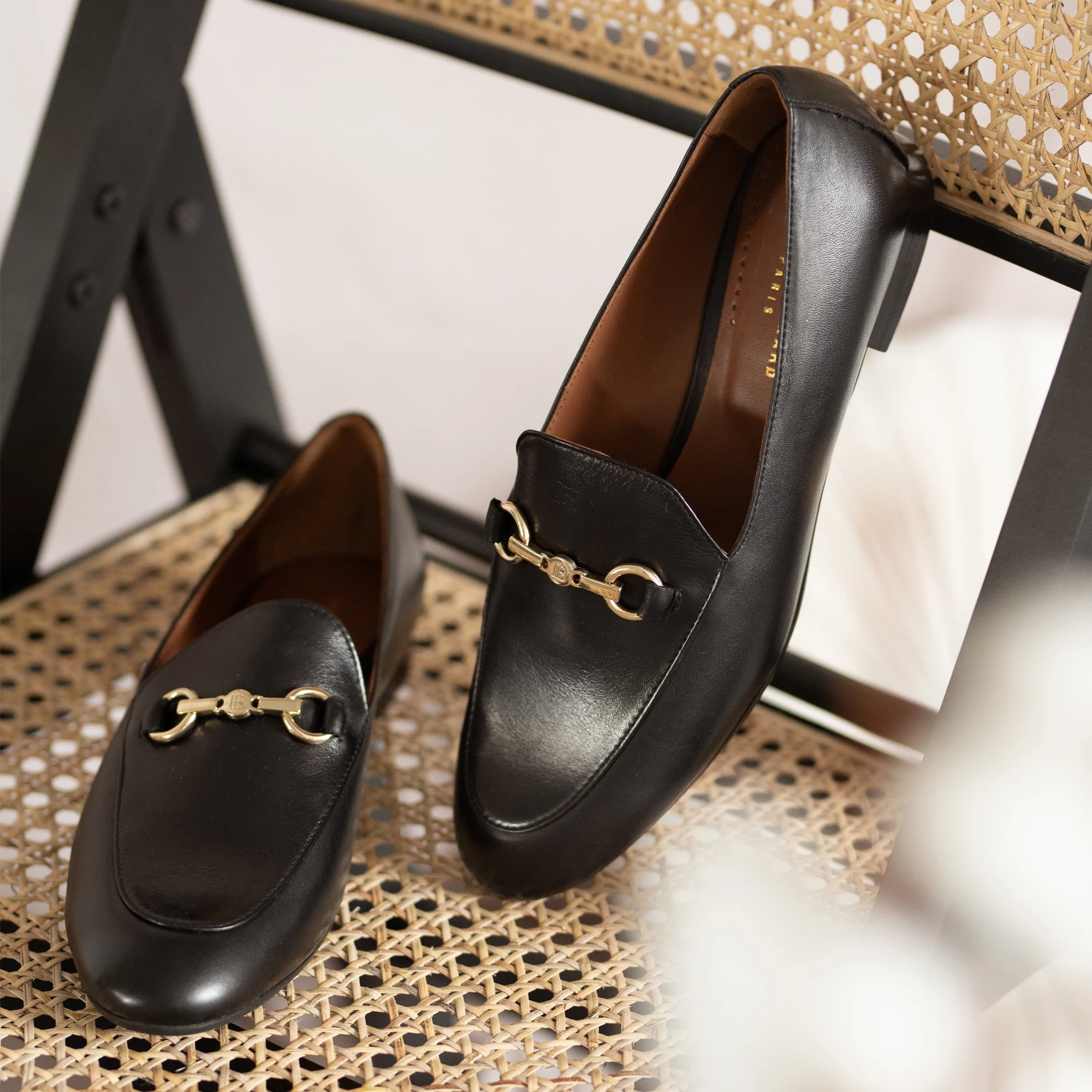 Isabel Bernard Vendôme Fleur Zwarte Leren Loafers Van Kalfsleer IB51000-01-36 - Image 4