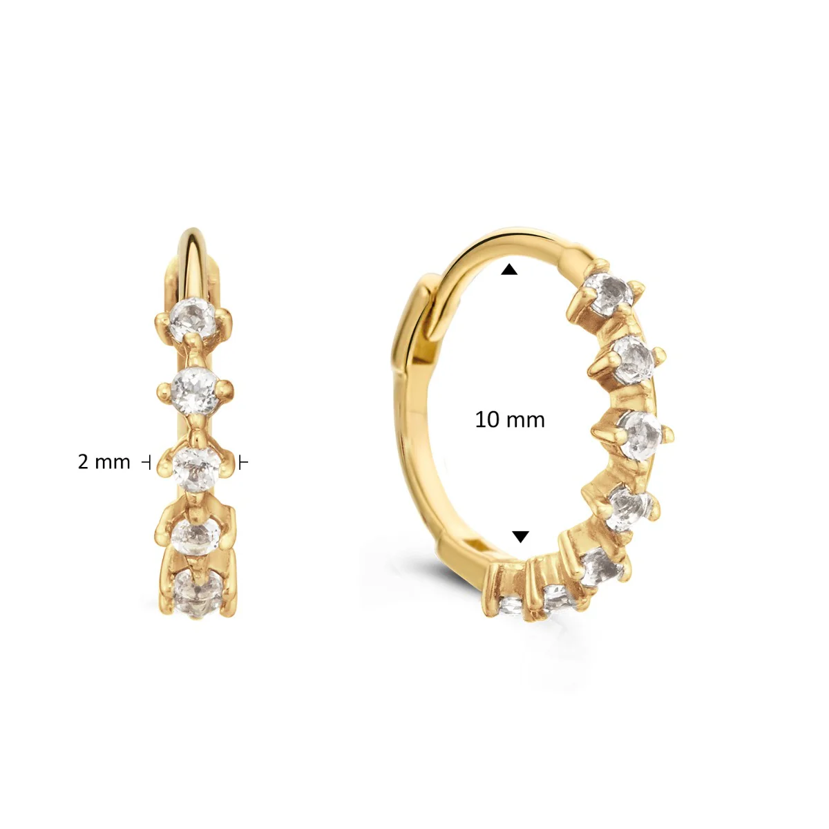 Jackie Gold 14 karat gold Hoop Earrings JKE24.440 - Image 3