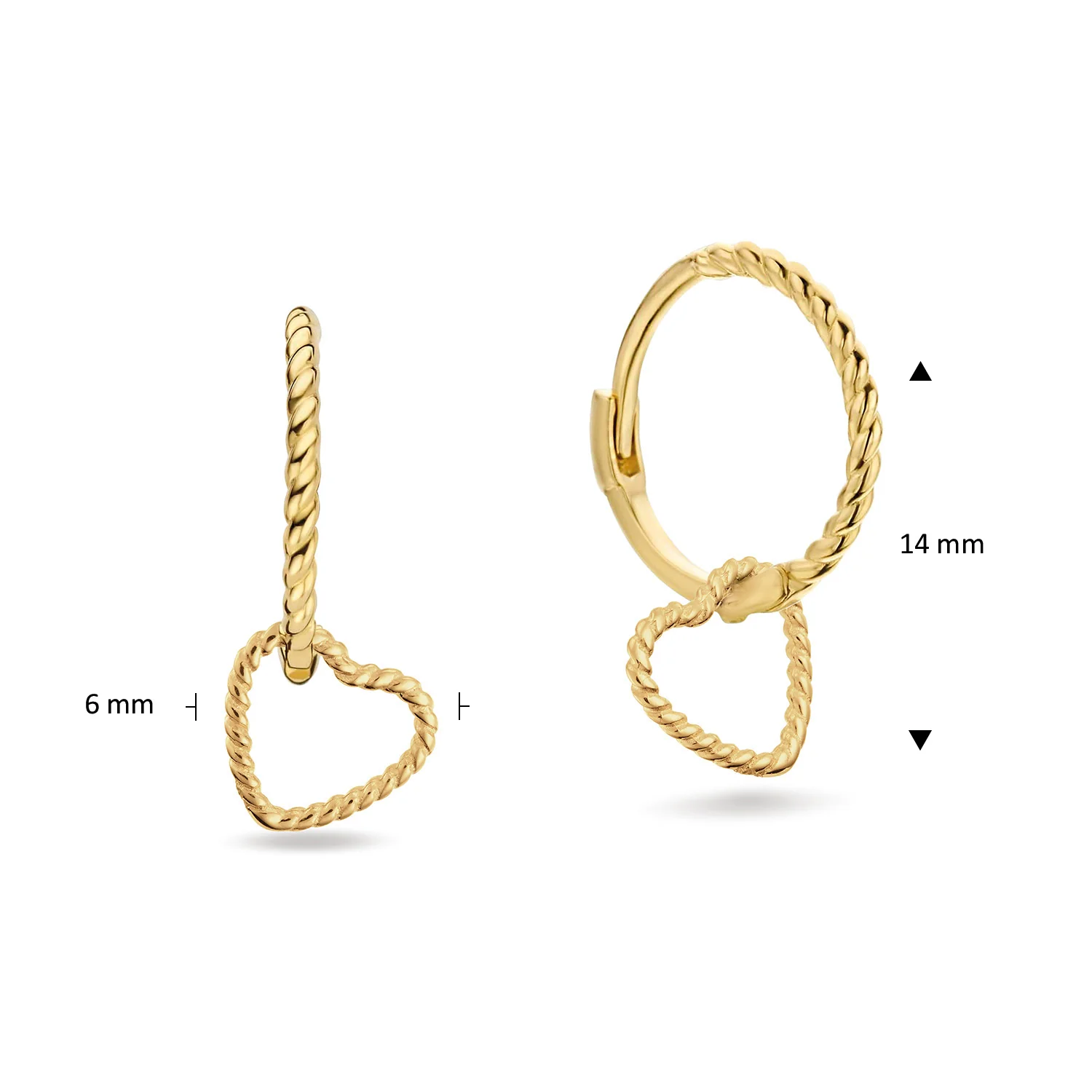 Jackie Gold Amour 14 Karat Gold Earrings 585 JKE25.515 - Image 2