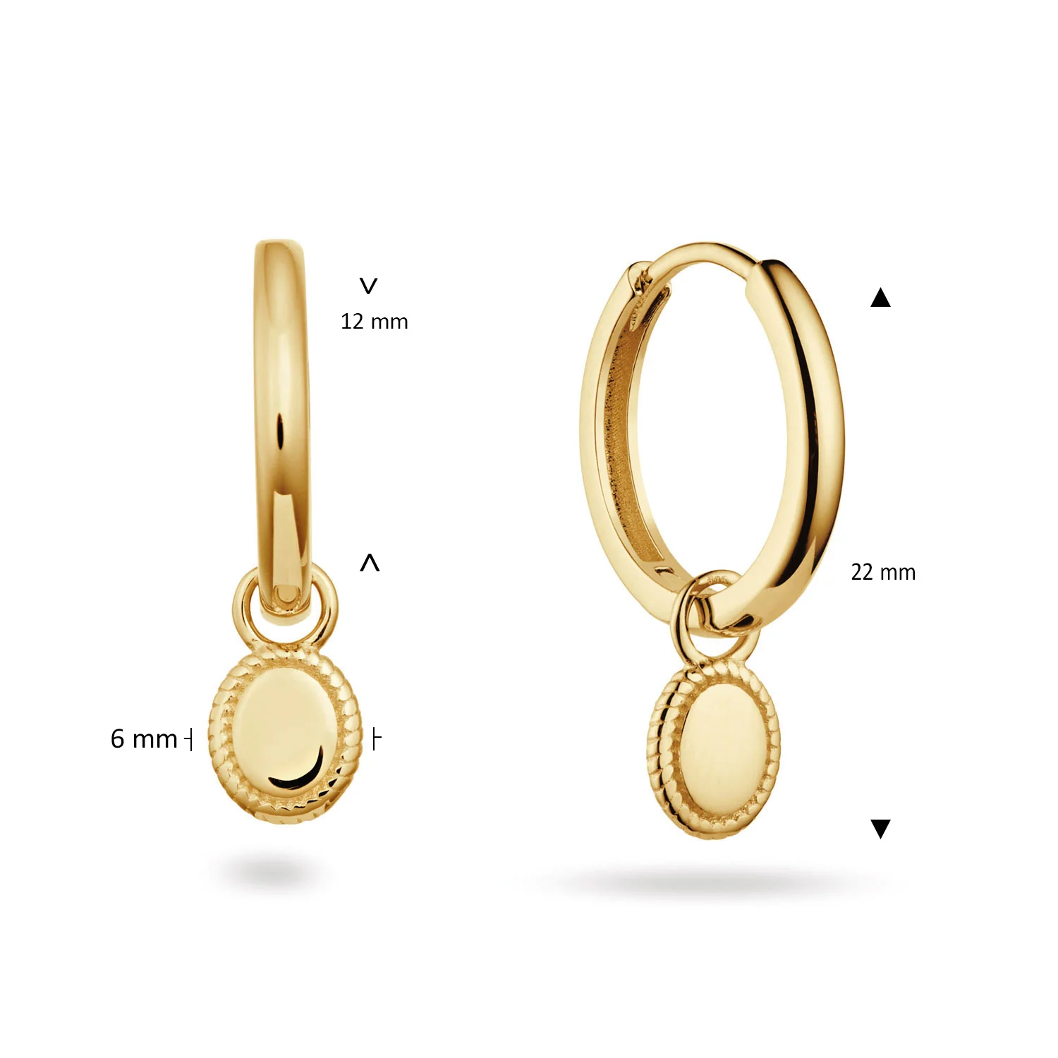 Jackie Gold Amsterdam 14 Karat Gold Earrings JKE25.575 - Image 3