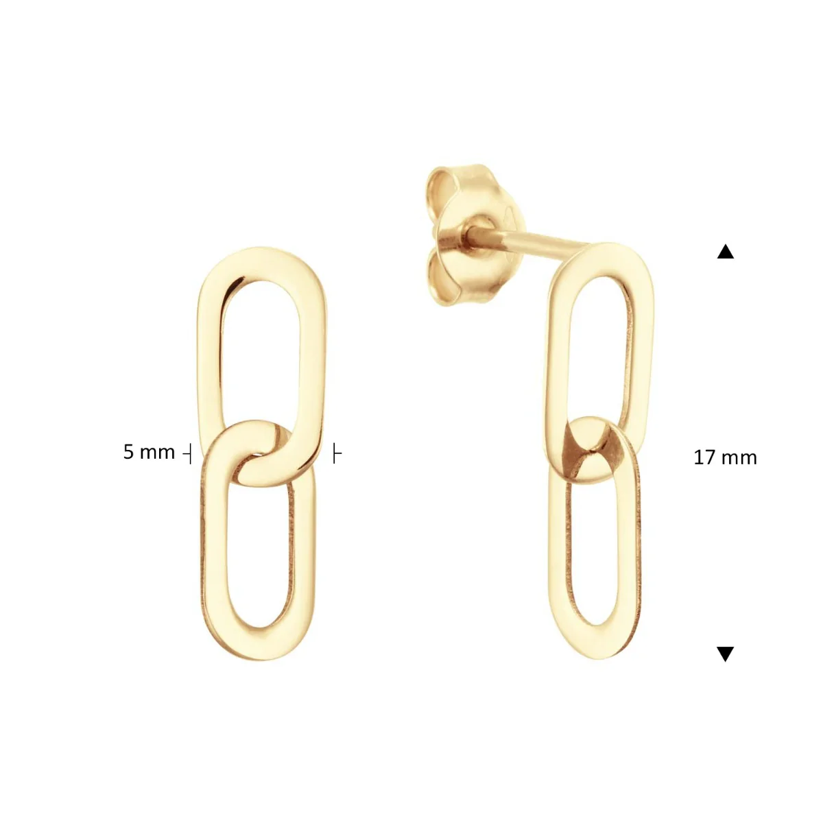 Jackie Gold Cannaregio 14 Karat Gold Drop earrings JKE24.462 - Image 3