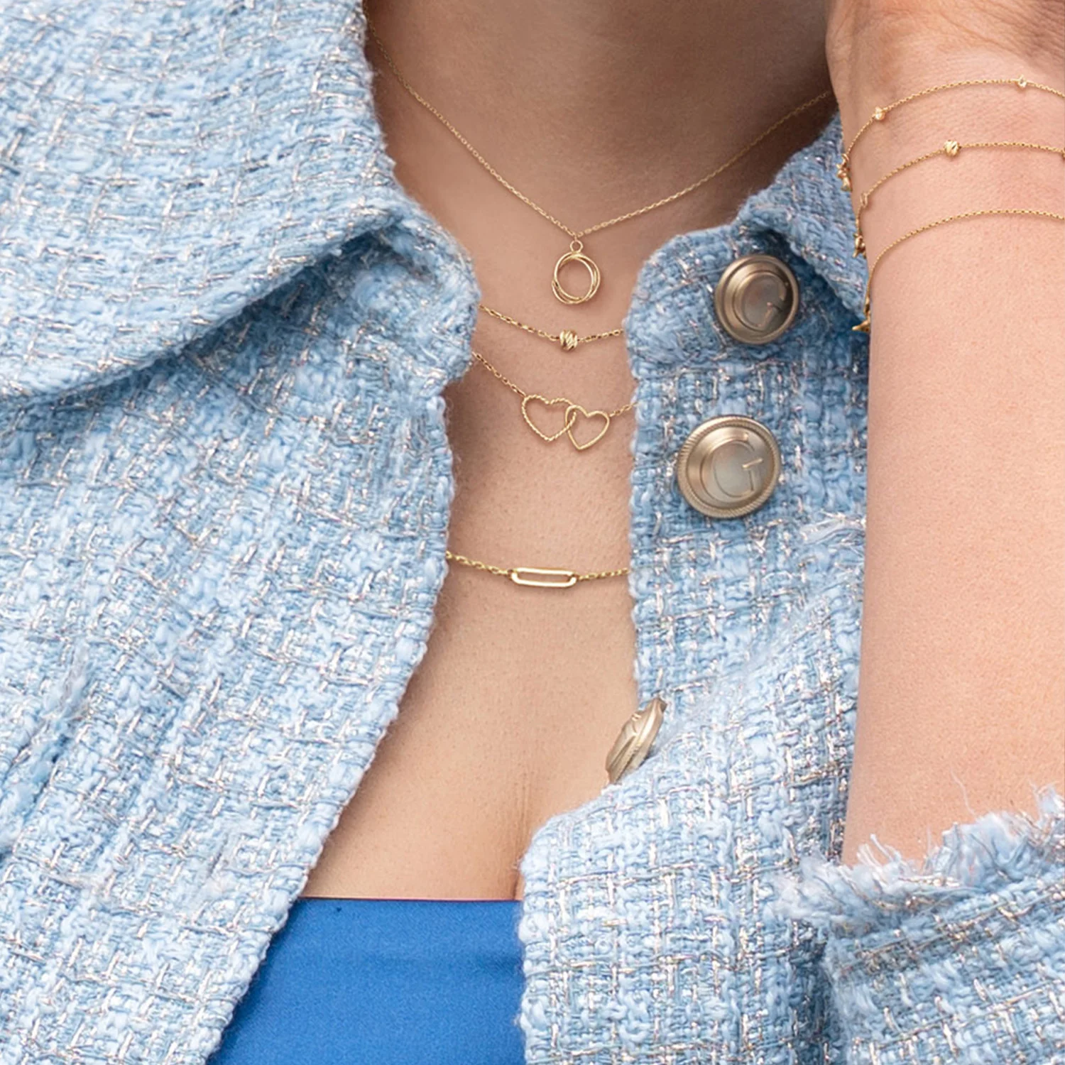 Jackie Gold Connected Love 14 Karat Gold Necklace JKN25.559 - Image 2