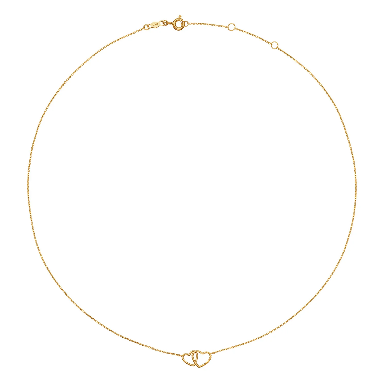 Jackie Gold Connected Love 14 Karat Gold Necklace JKN25.559 - Image 3