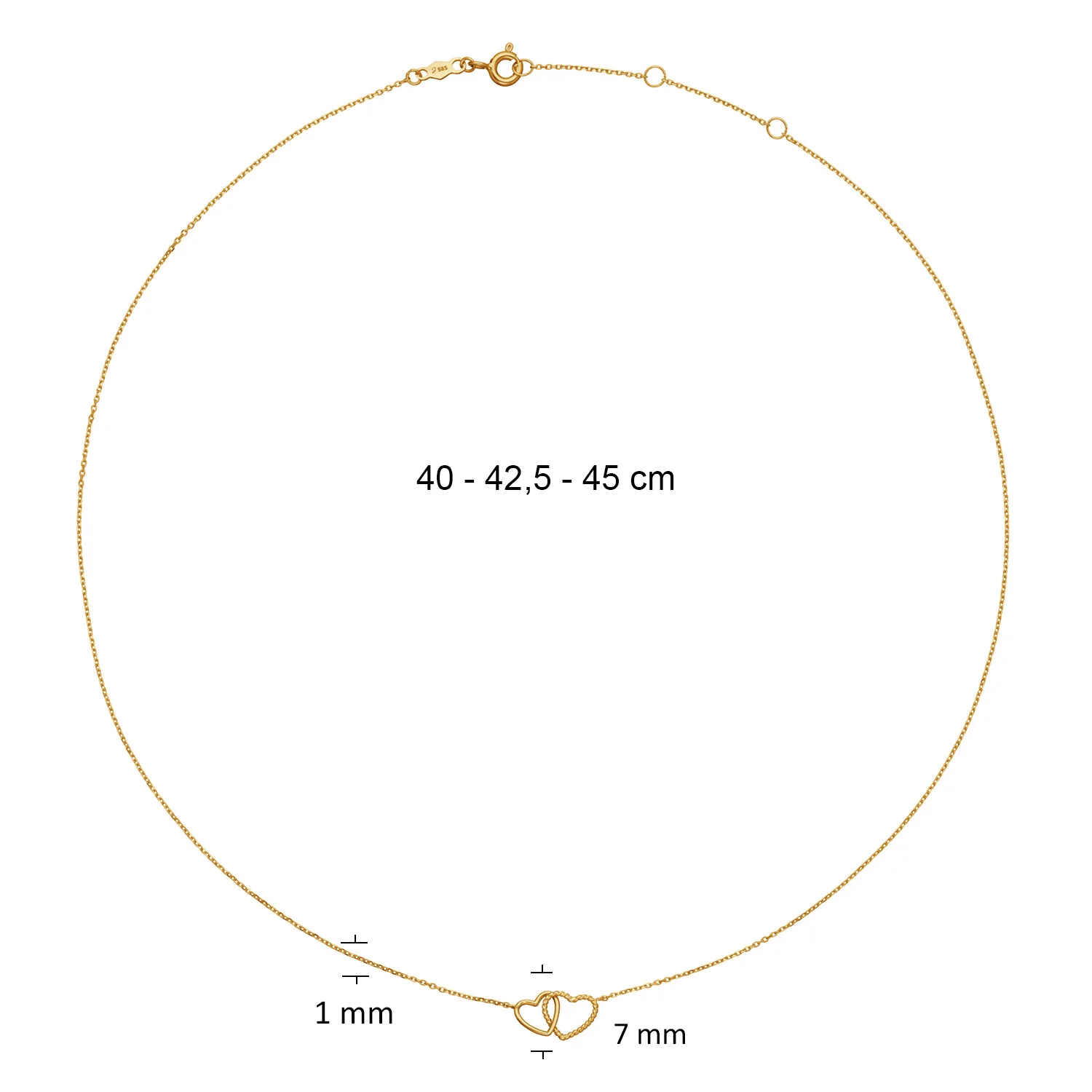 Jackie Gold Connected Love 14 Karat Gold Necklace JKN25.559 - Image 5