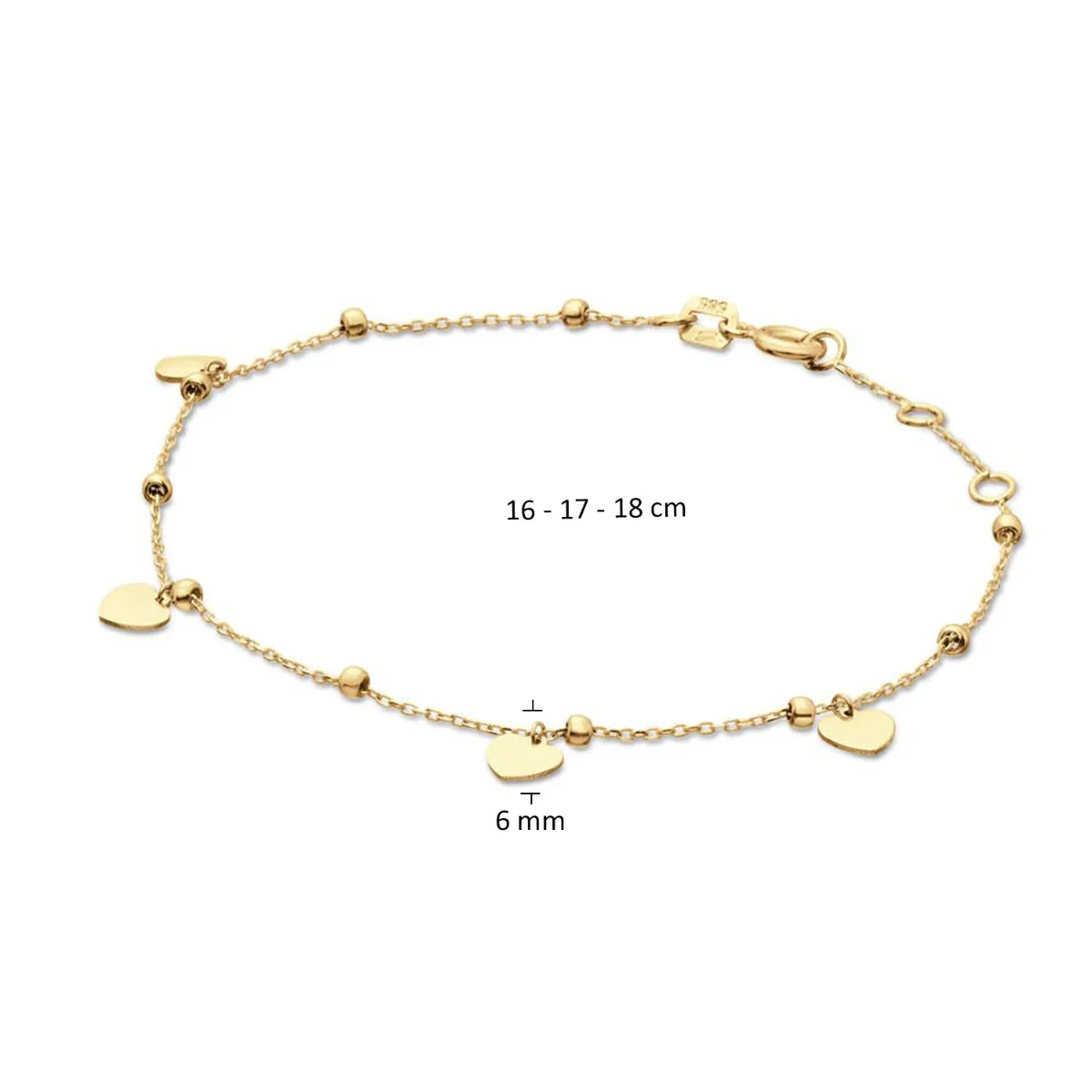Jackie Gold Cuore 14 Karat Gold Bracelet JKB24.471 - Image 3