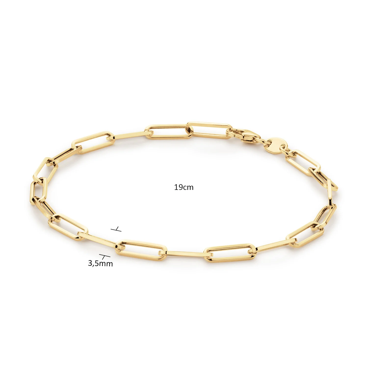 Jackie Gold Elegant Boxlink 14 Karat Gold Necklace 585 JKB25.501 - Image 3