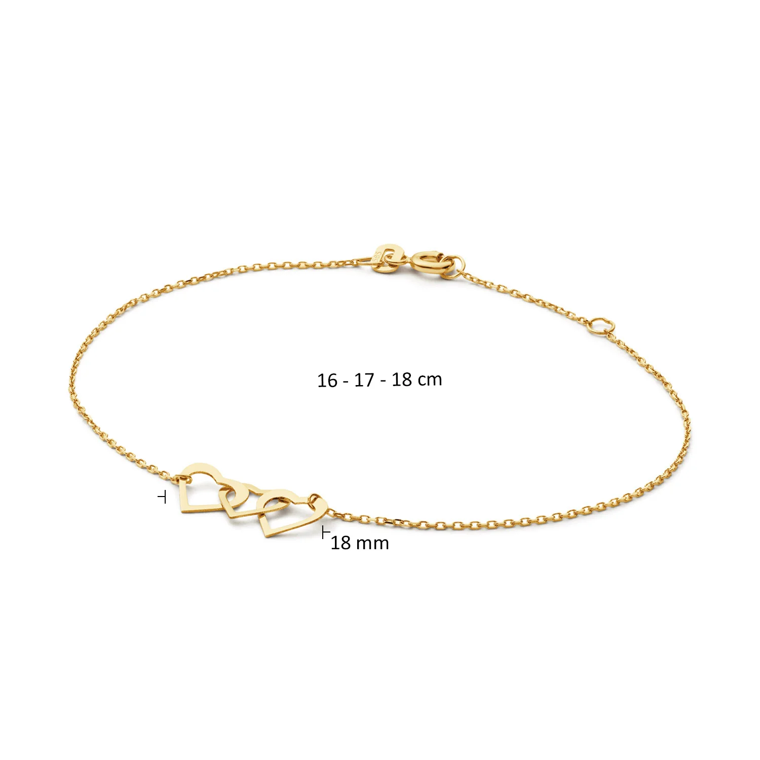 Jackie Gold Moving Love 14 Karat Gold Bracelet JKB25.550 - Image 3