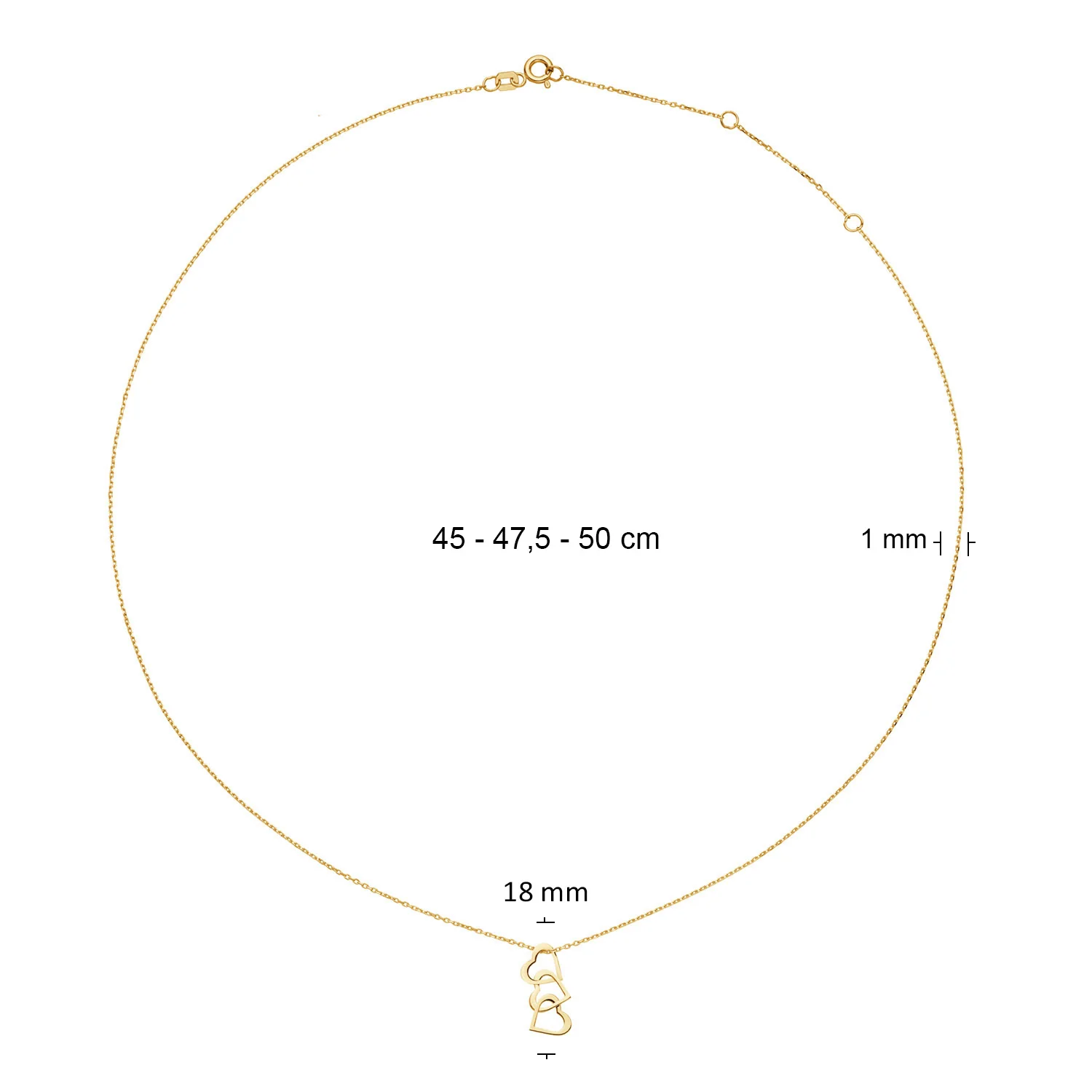 Jackie Gold Moving Love 14 Karat Gold Necklace JKN25.550 - Image 5