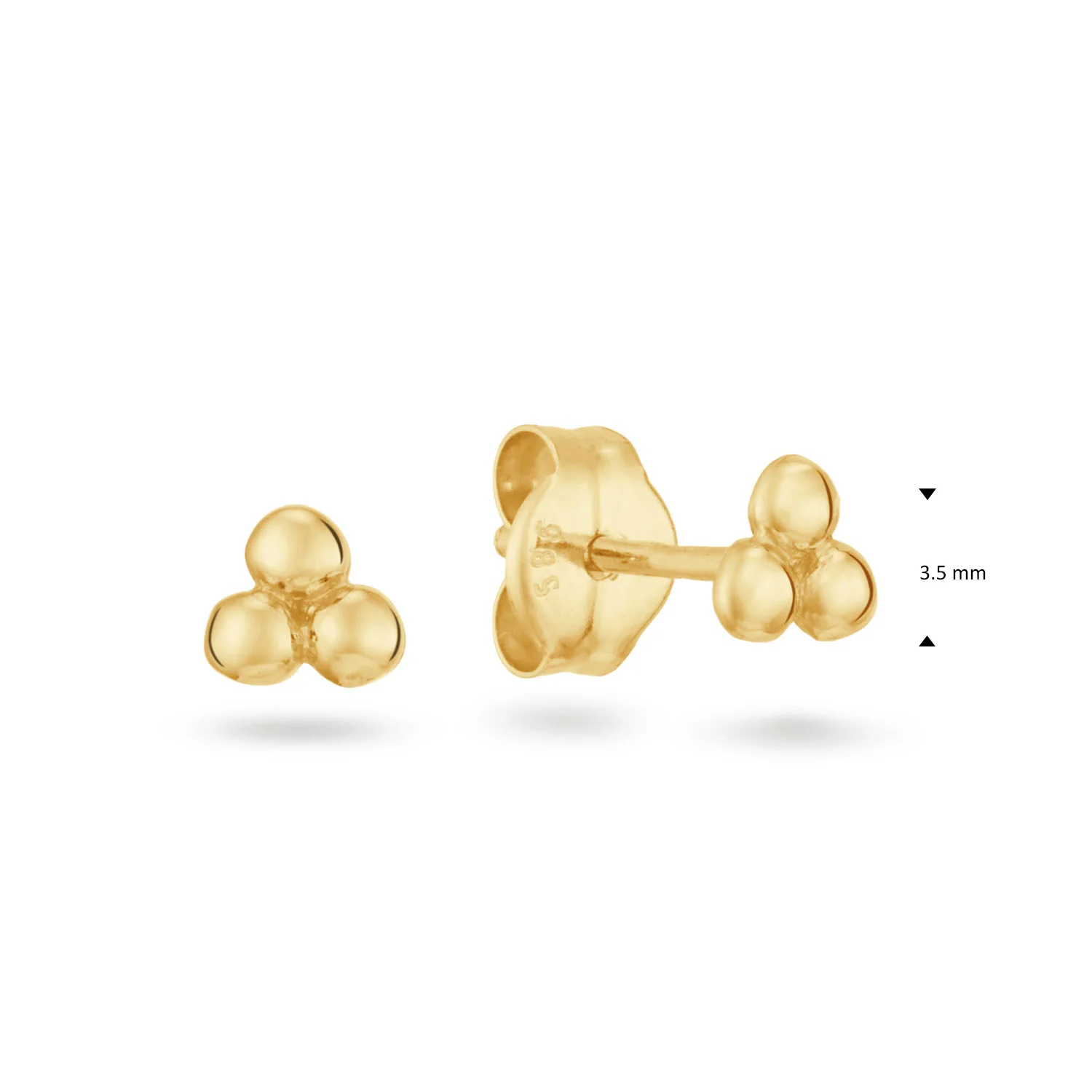 Jackie Gold Old Mill 14 Karat Gold Studs JKE25.432 - Image 3