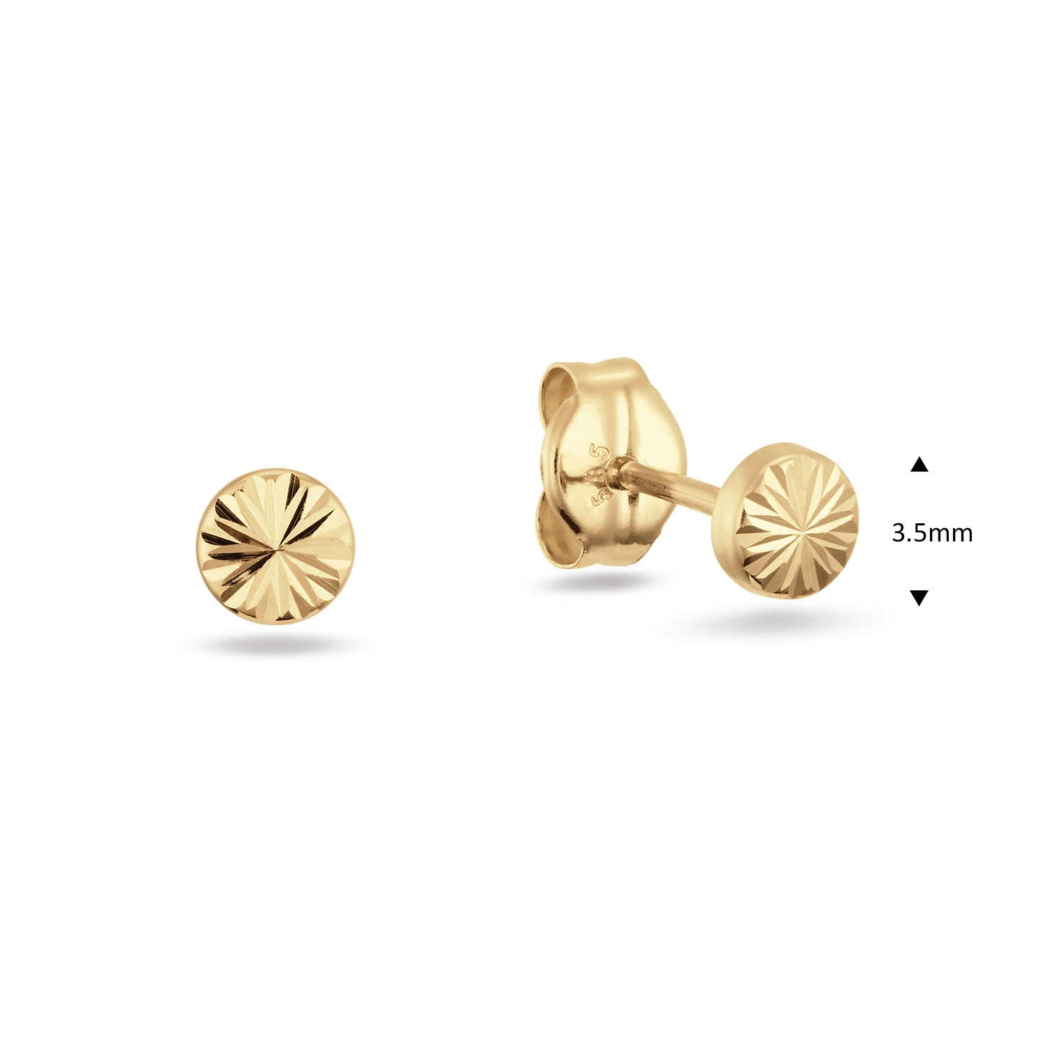 Jackie Gold Soleil 14 Karat Gold Ear Studs 585 JKE25.523 - Image 2