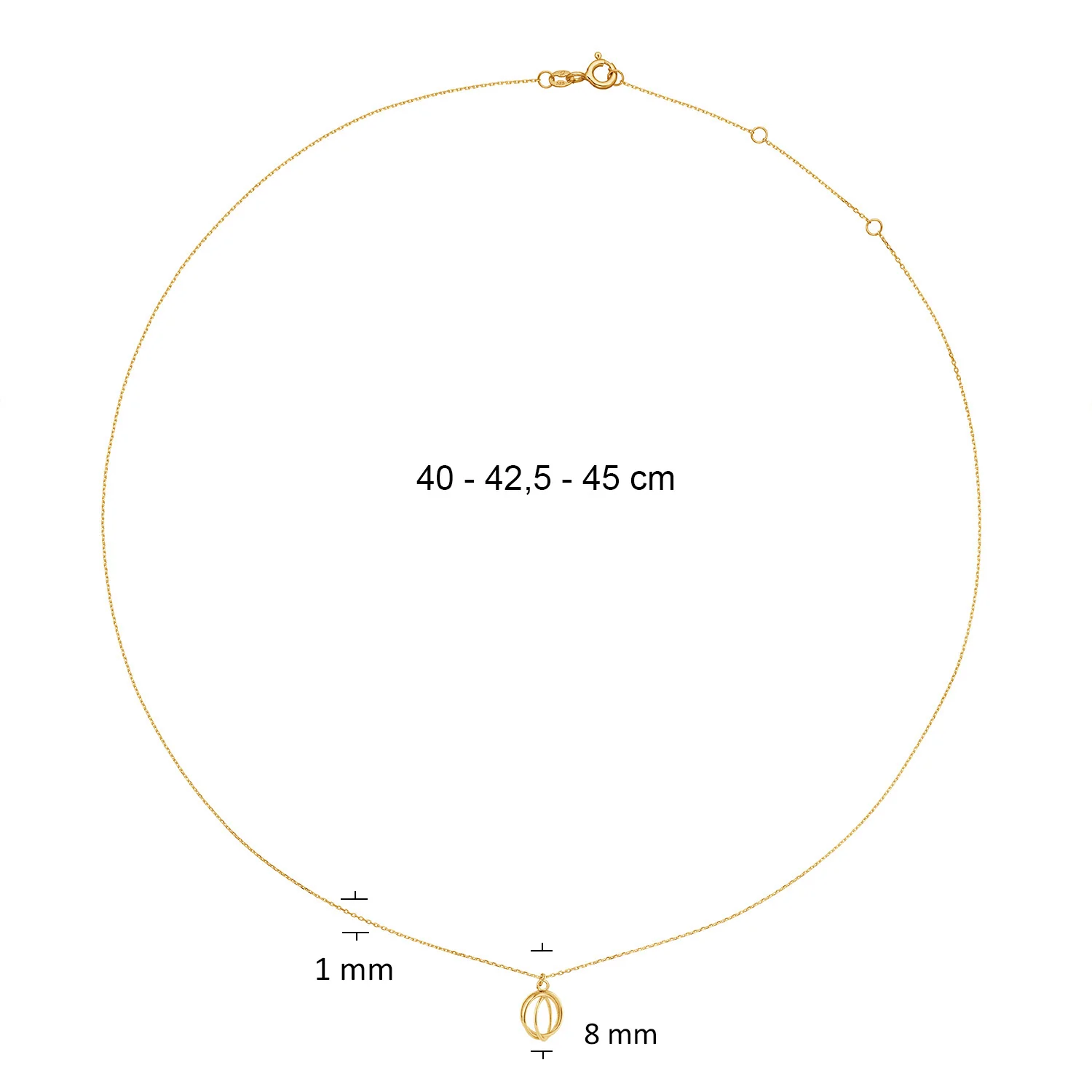 Jackie Gold Spindle 14 Karat Gold Necklace JKN25.551 - Image 4