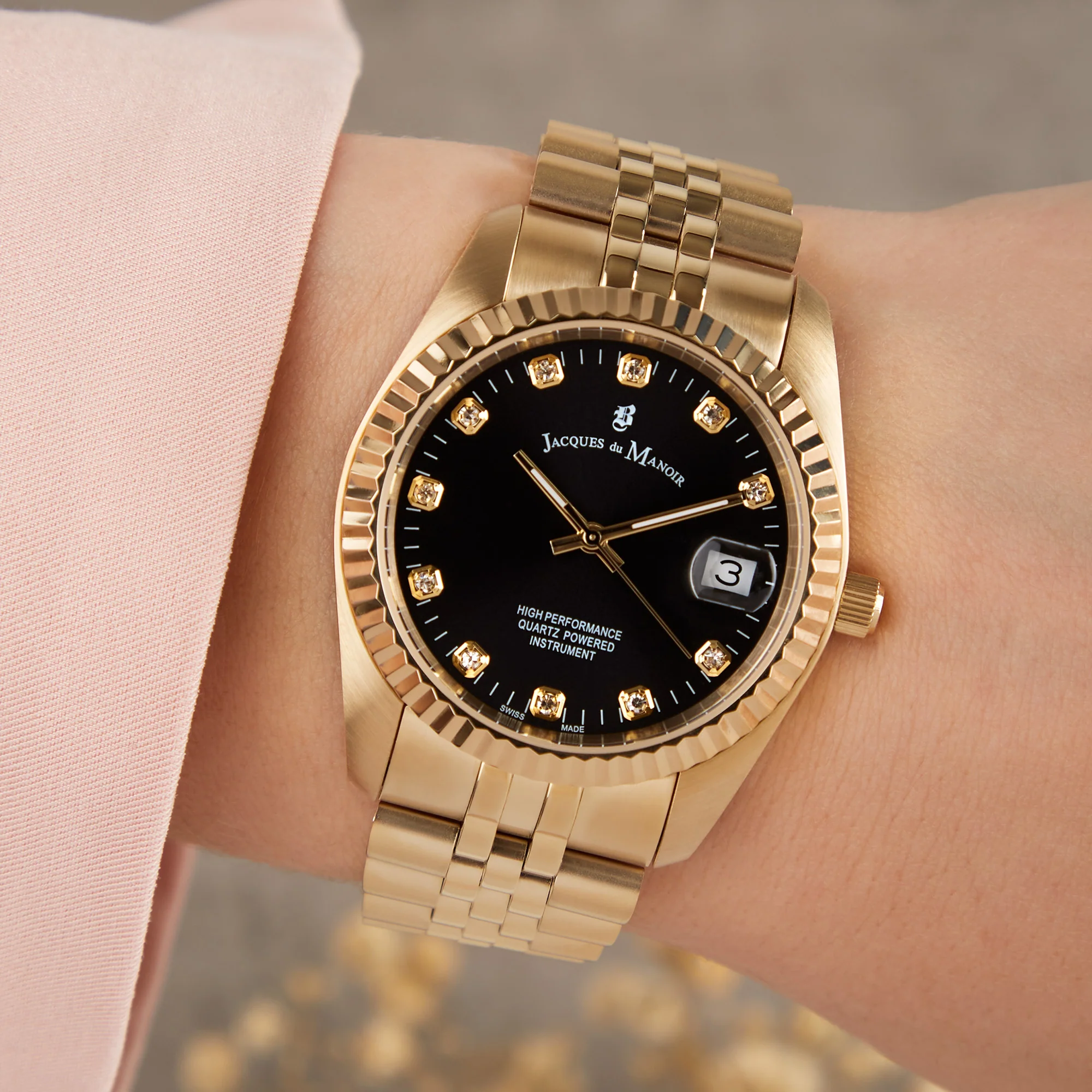Jacques du Manoir Inspiration Gold Watch NRO.21 - Image 2