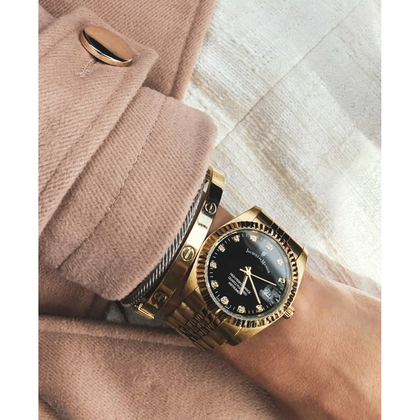 Jacques du Manoir Inspiration Gold Watch NRO.21 - Image 3