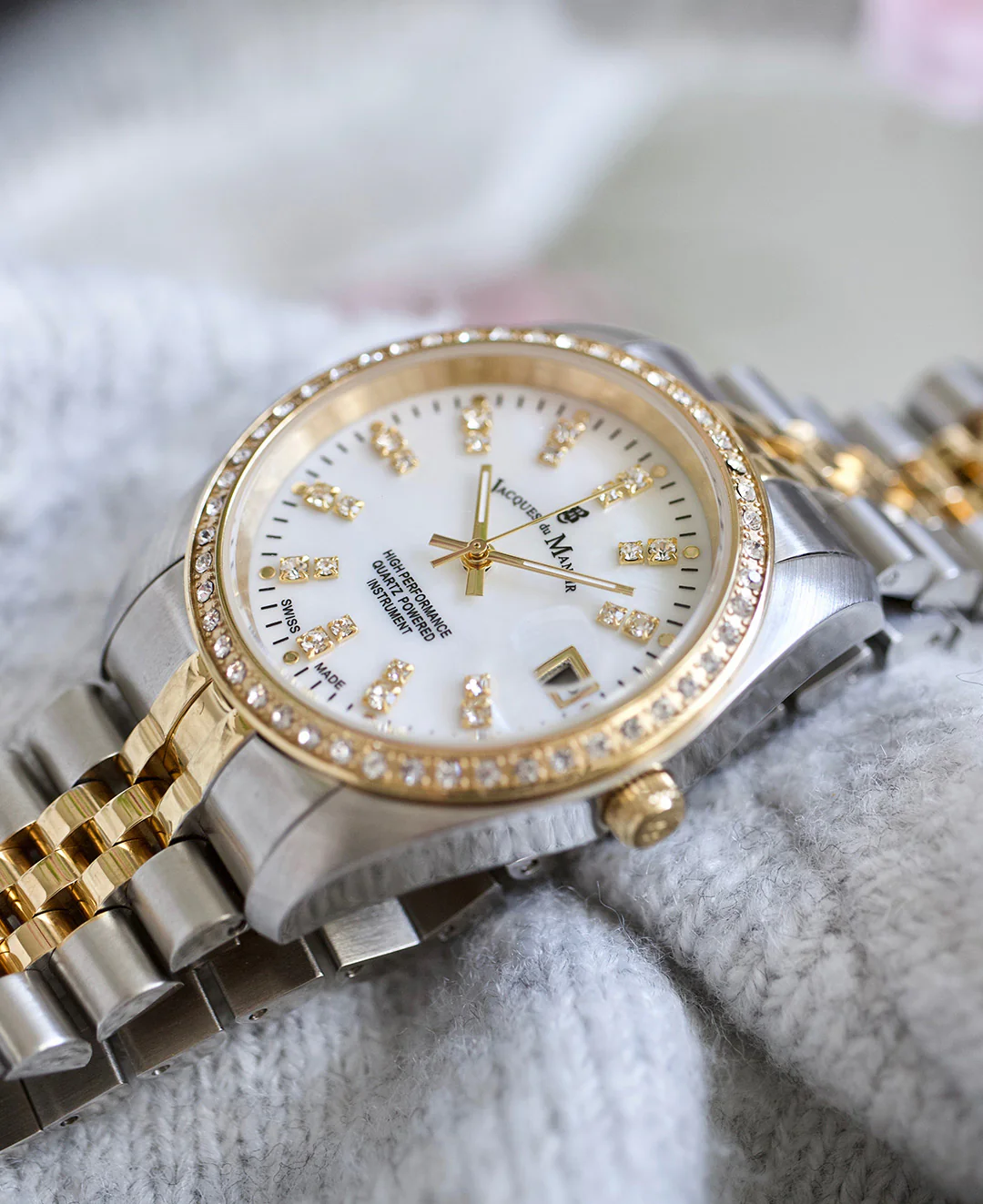 Jacques Du Manoir Inspiration White MOP Women's Watch NROP.07 - Image 3