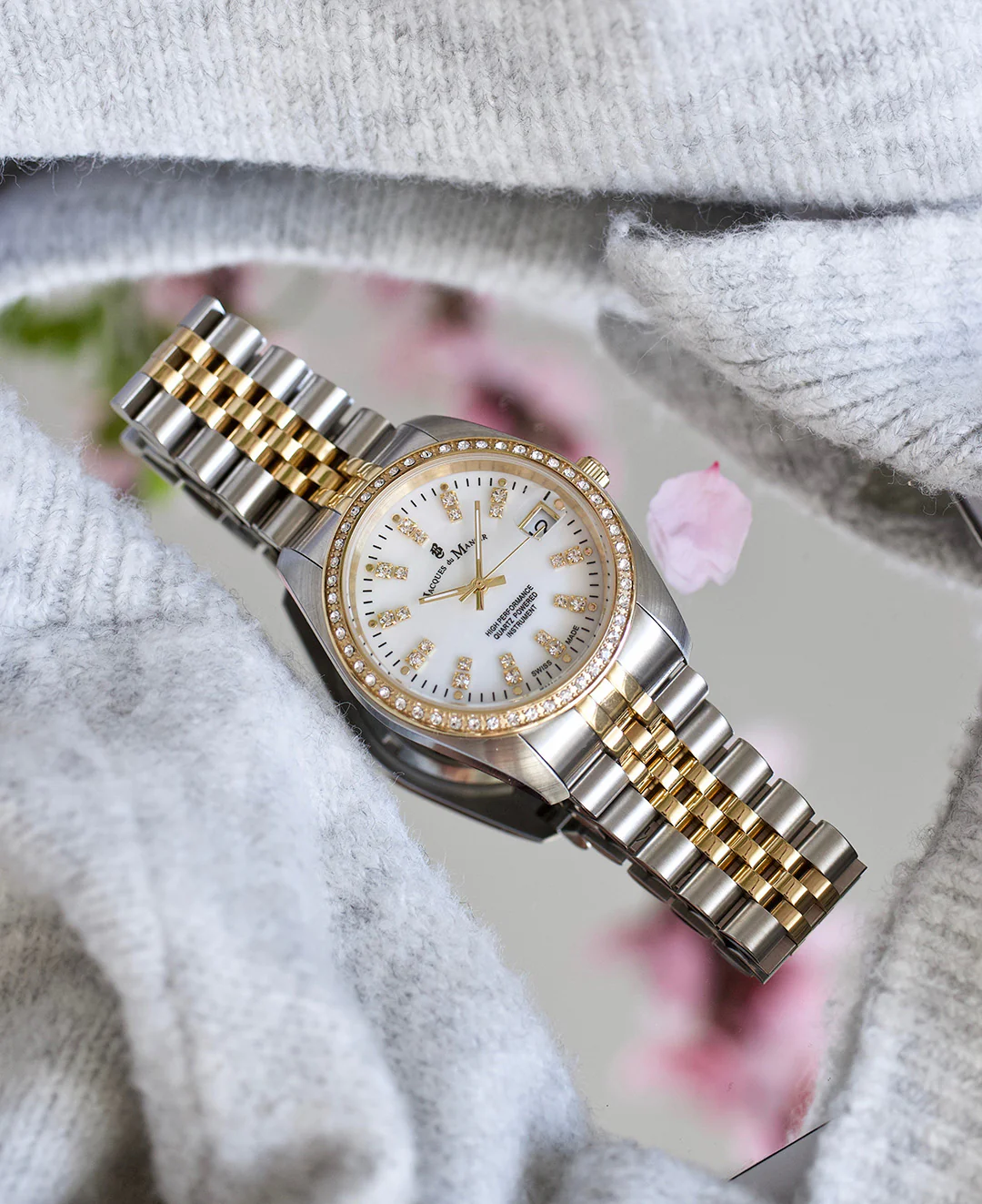 Jacques Du Manoir Inspiration White MOP Women's Watch NROP.07 - Image 4