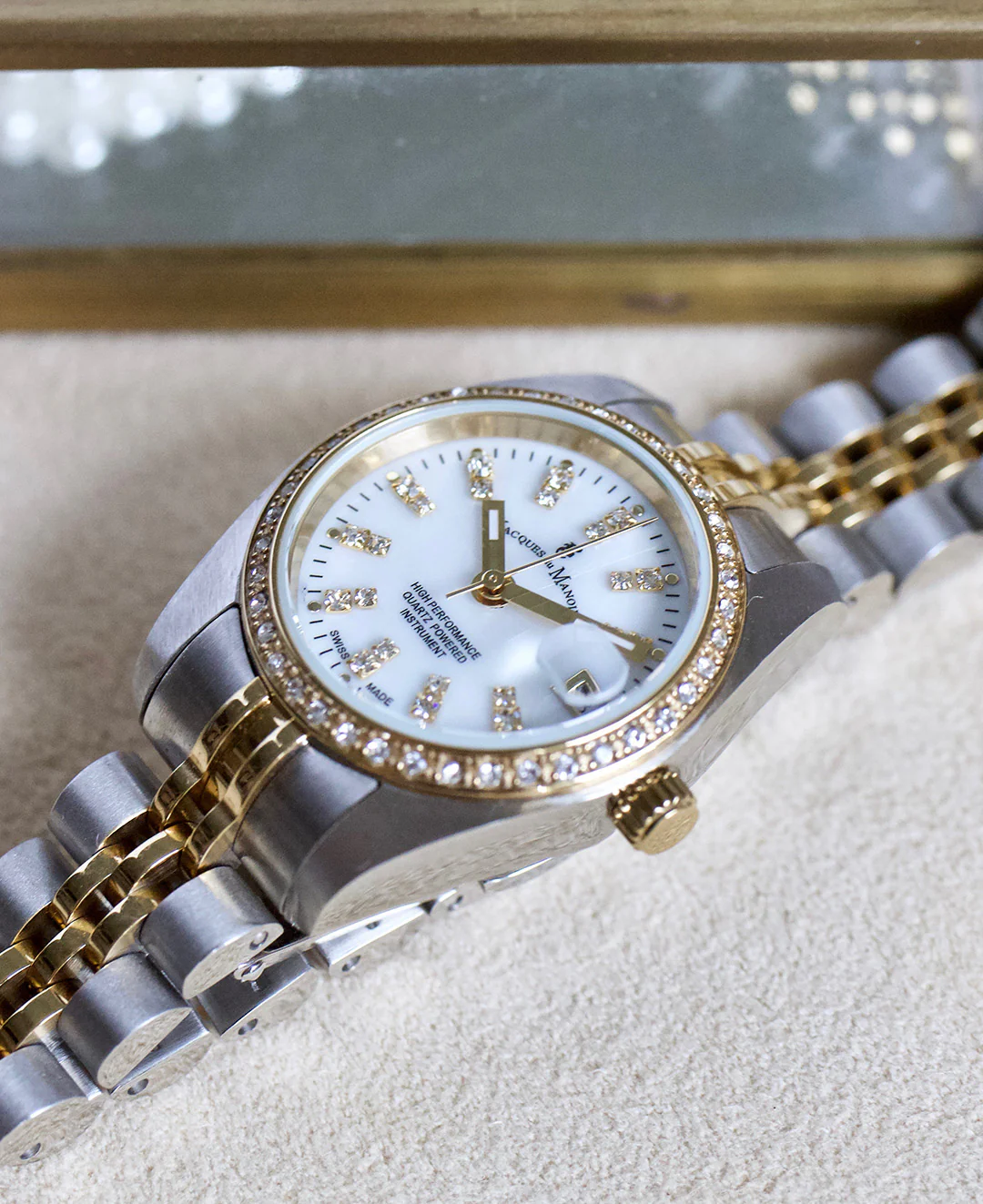 Jacques Du Manoir Inspiration White MOP Women's Watch NROP.08 - Image 3