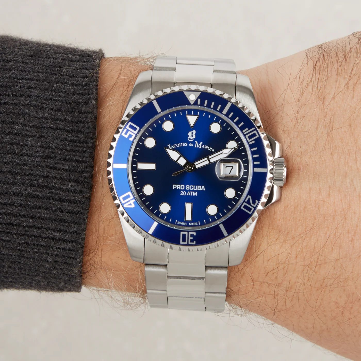 Jacques du Manoir Pro Scuba Silver Watch JWG02802 - Image 2