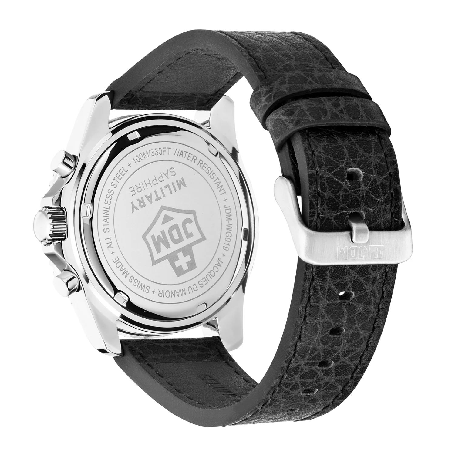 JDM Military Sierra Chrono Black Men's Watch JDM-WG019-05 - Image 2
