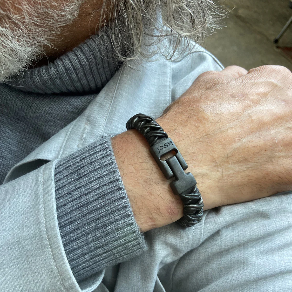 Josh Black Alloy Bracelet 03441VB/NCLR/LME - Image 2