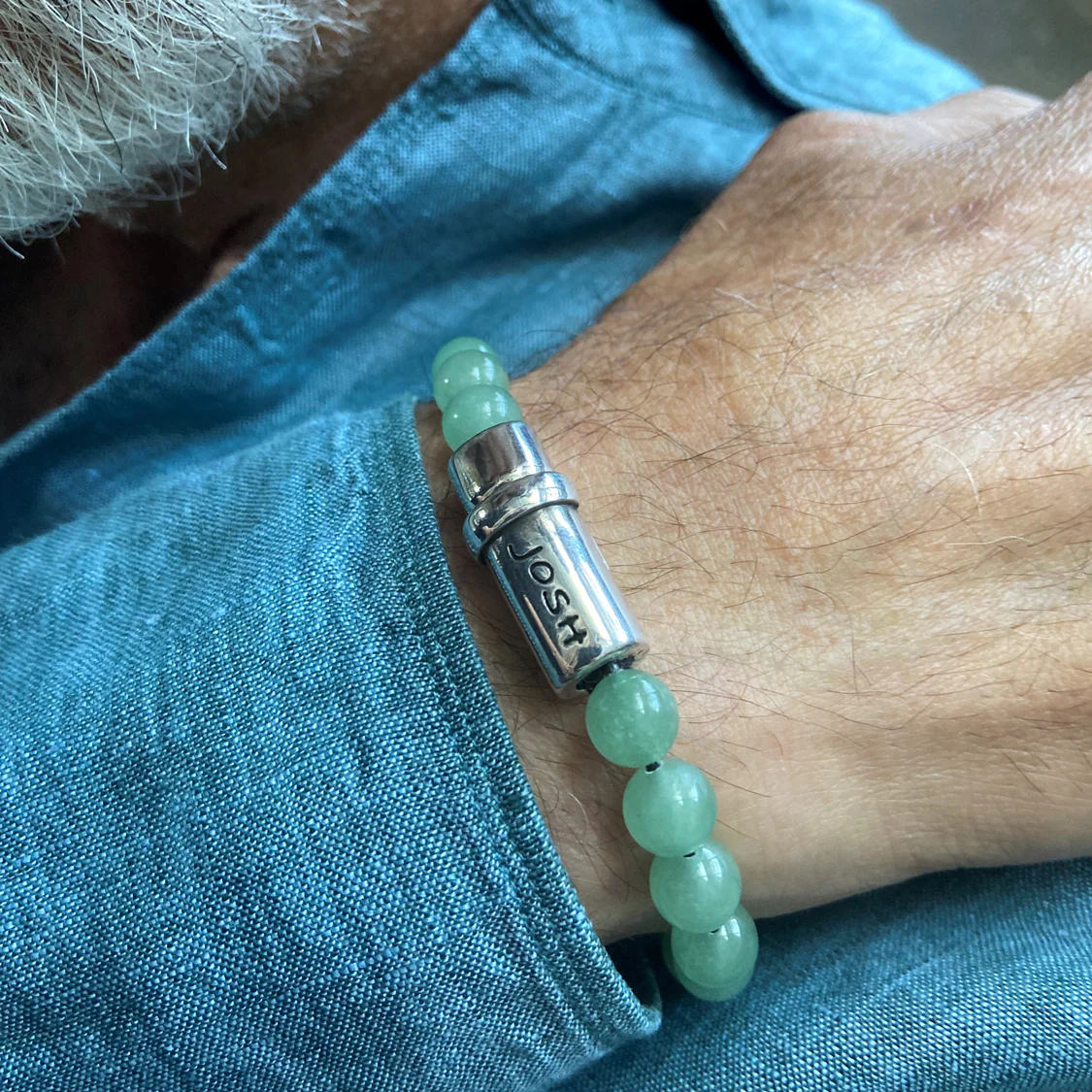 Josh Green Natural Stone Bracelet 09285SL/AVGR/LME - Image 2
