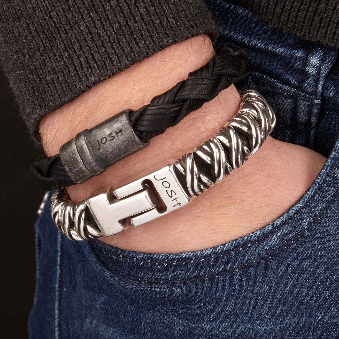 Josh Silver Bracelet 03441-BRA-L - Image 2