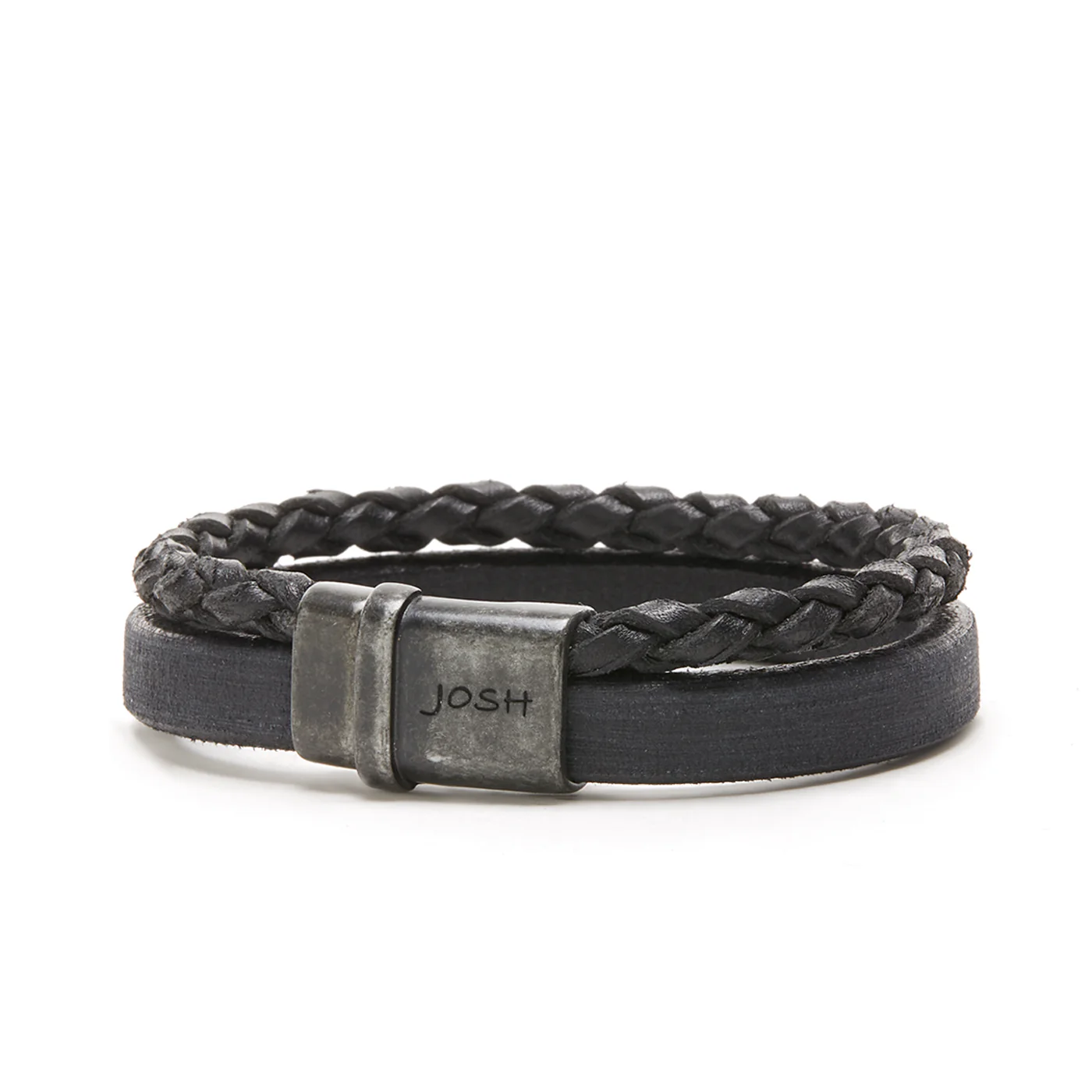 Josh Vintage Black Bracelet 09264-BRA-VB/BLACK/L - Image 3