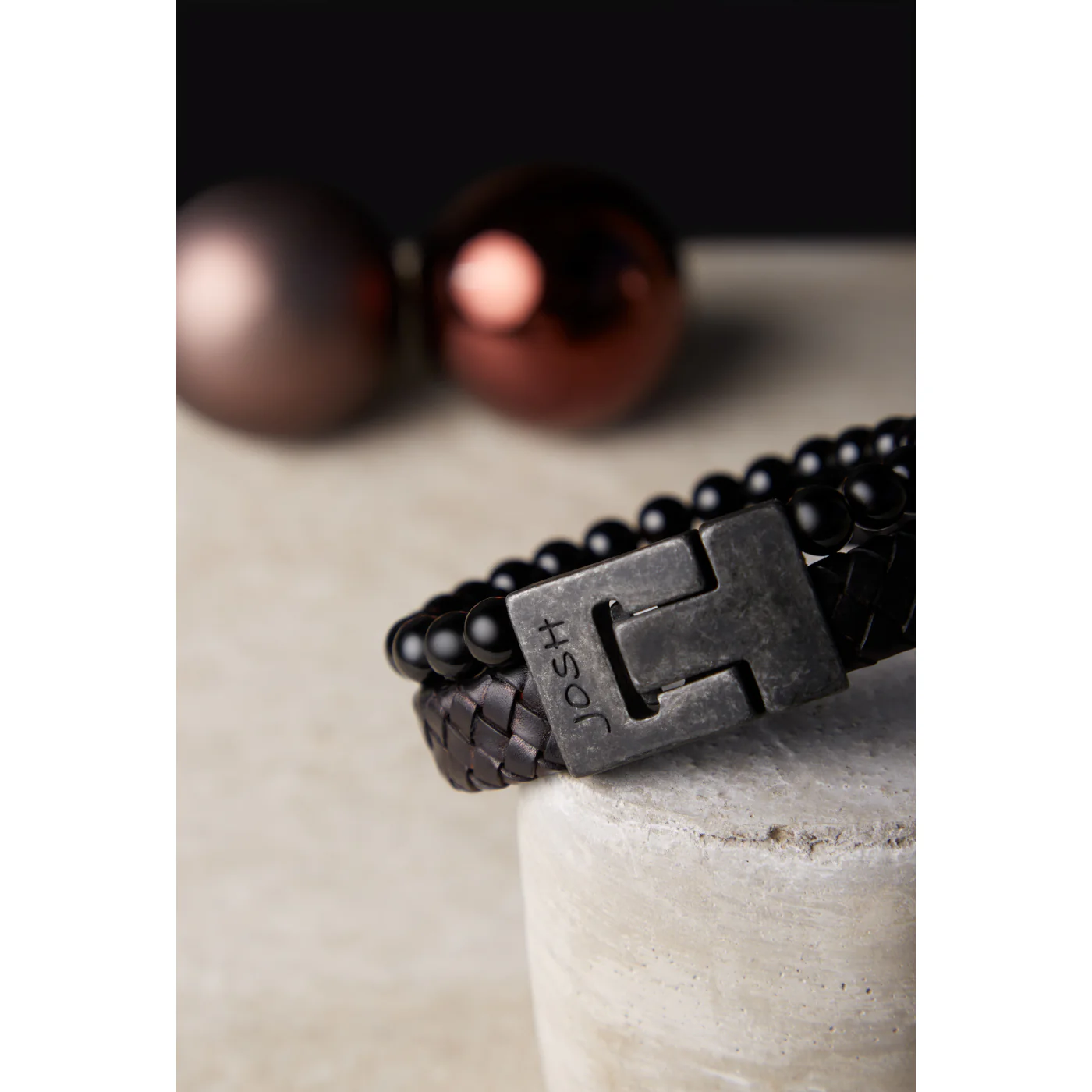Josh Black Bracelet 24966-BRA-VB/BLACK/L - Image 3