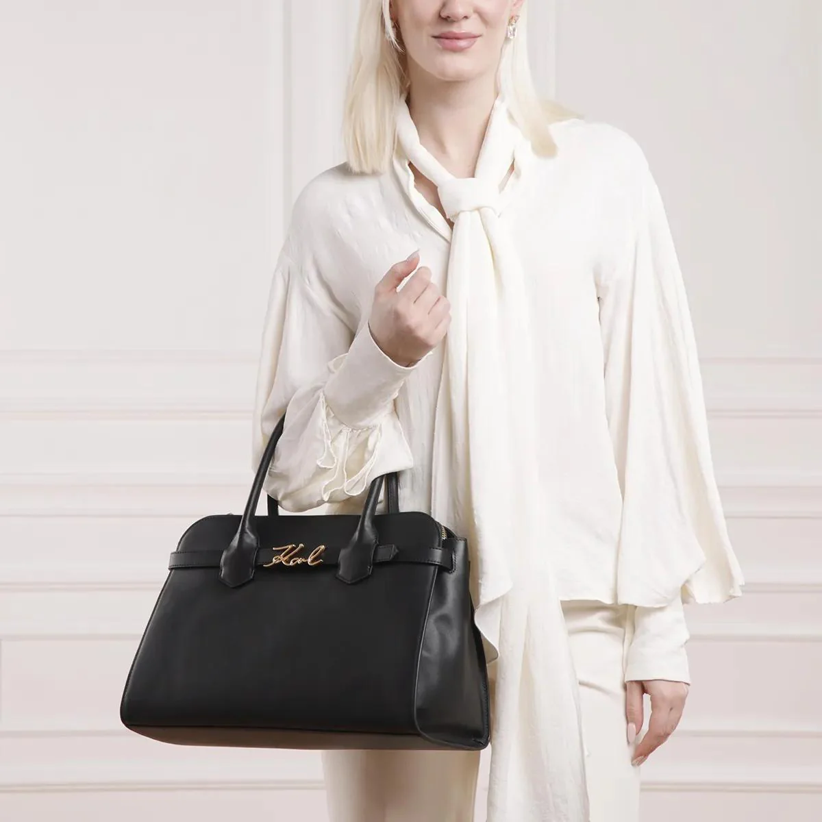 Karl Lagerfeld Black Tote Bag 2001-A0491524 - Image 2