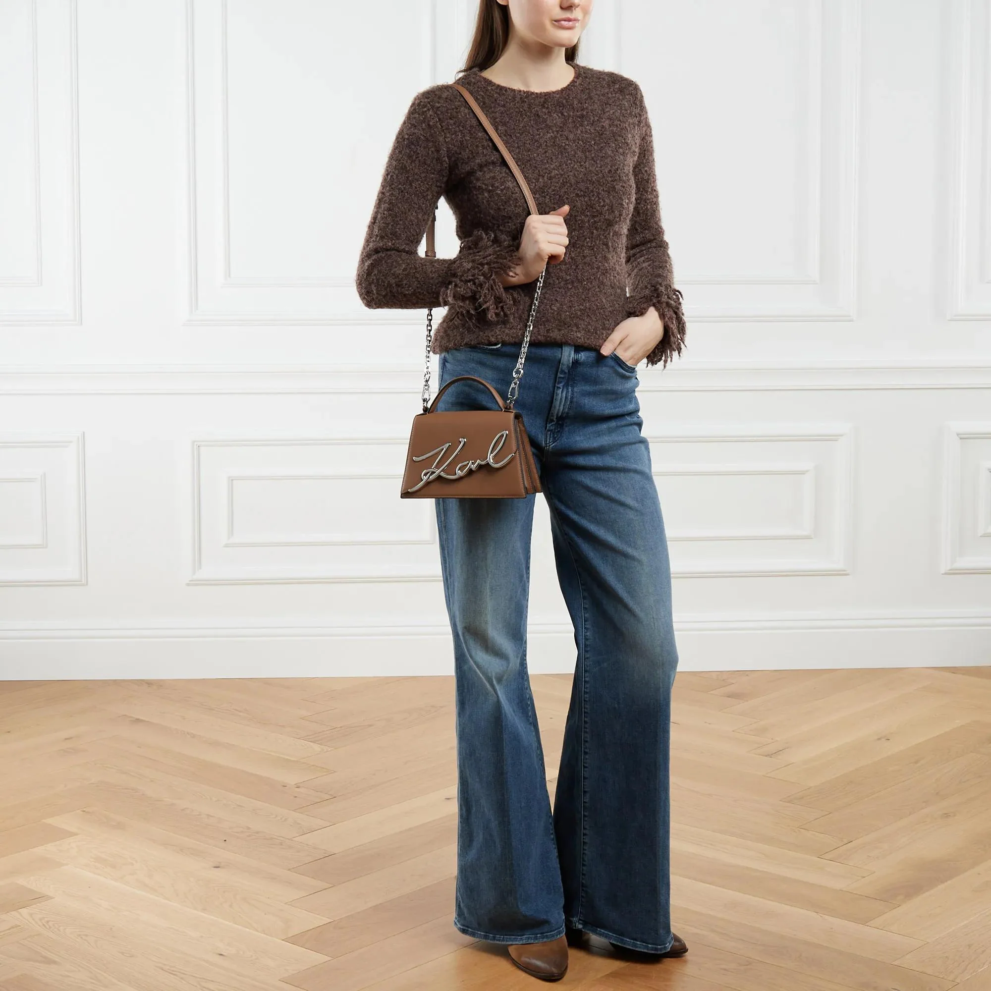 Karl Lagerfeld Brown Crossbody Bag 2001-A0491520 - Image 2